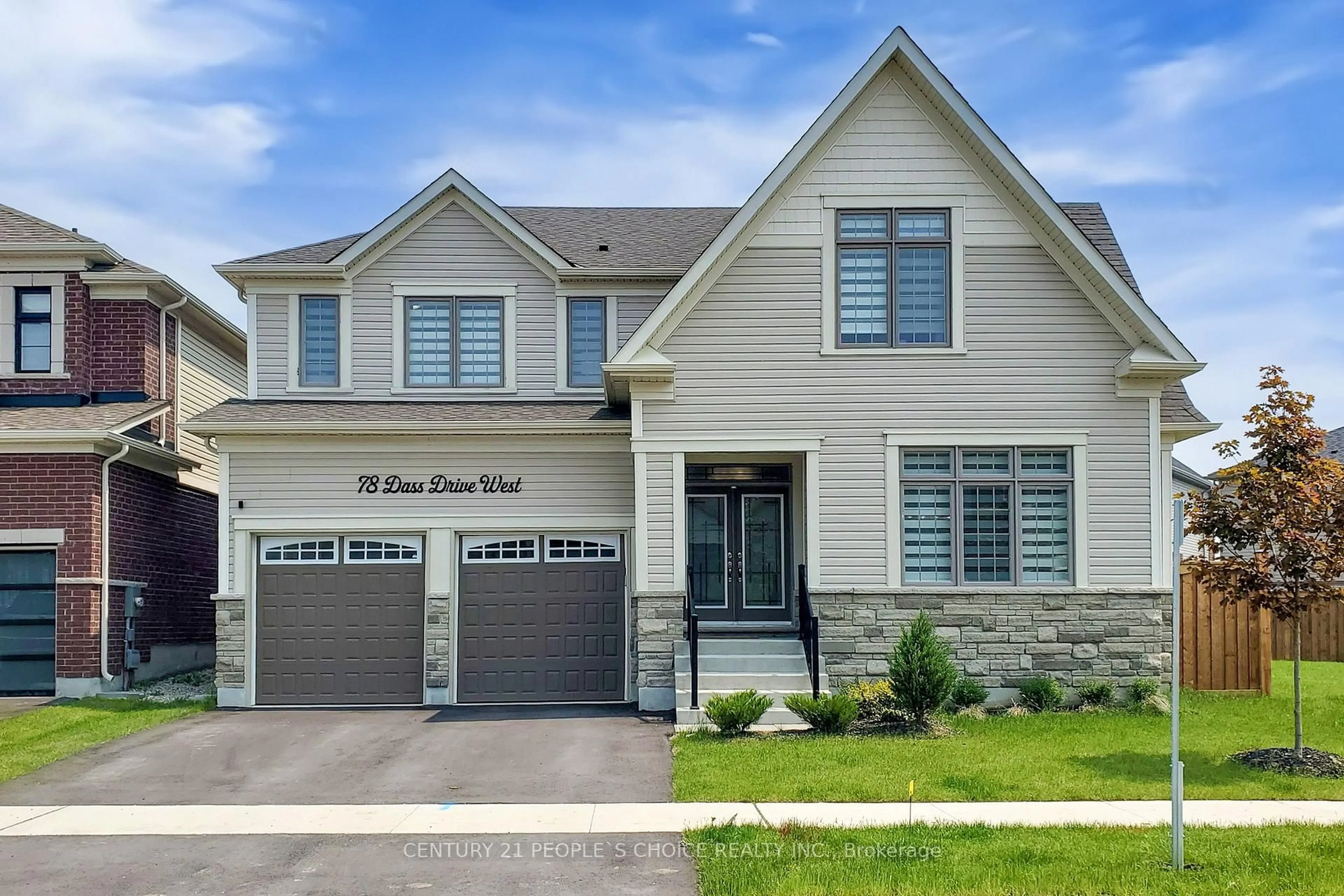 Home with vinyl exterior material, street for 78 Dass Dr, Centre Wellington Ontario N1M 0H9