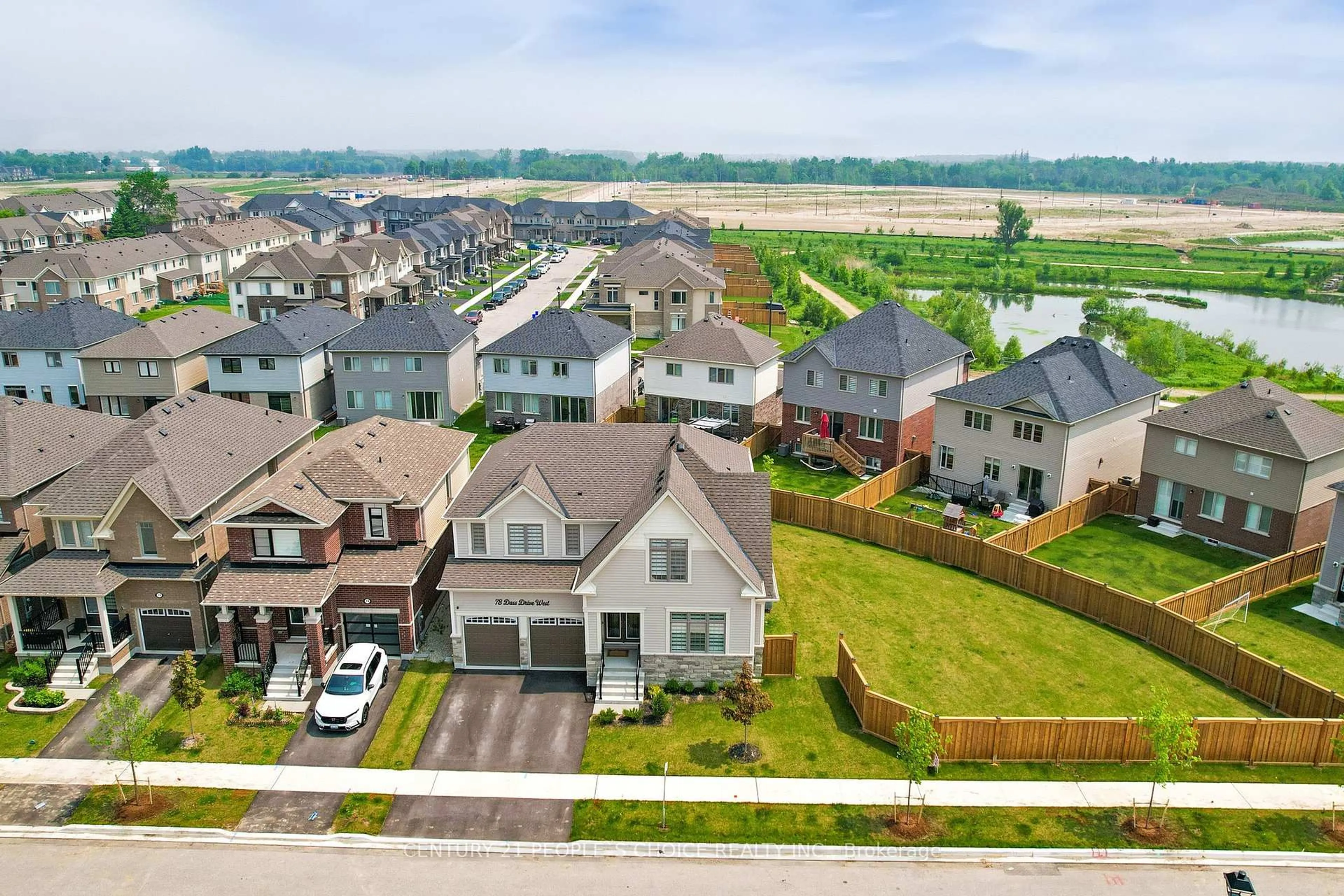 A pic from outside/outdoor area/front of a property/back of a property/a pic from drone, street for 78 Dass Dr, Centre Wellington Ontario N1M 0H9