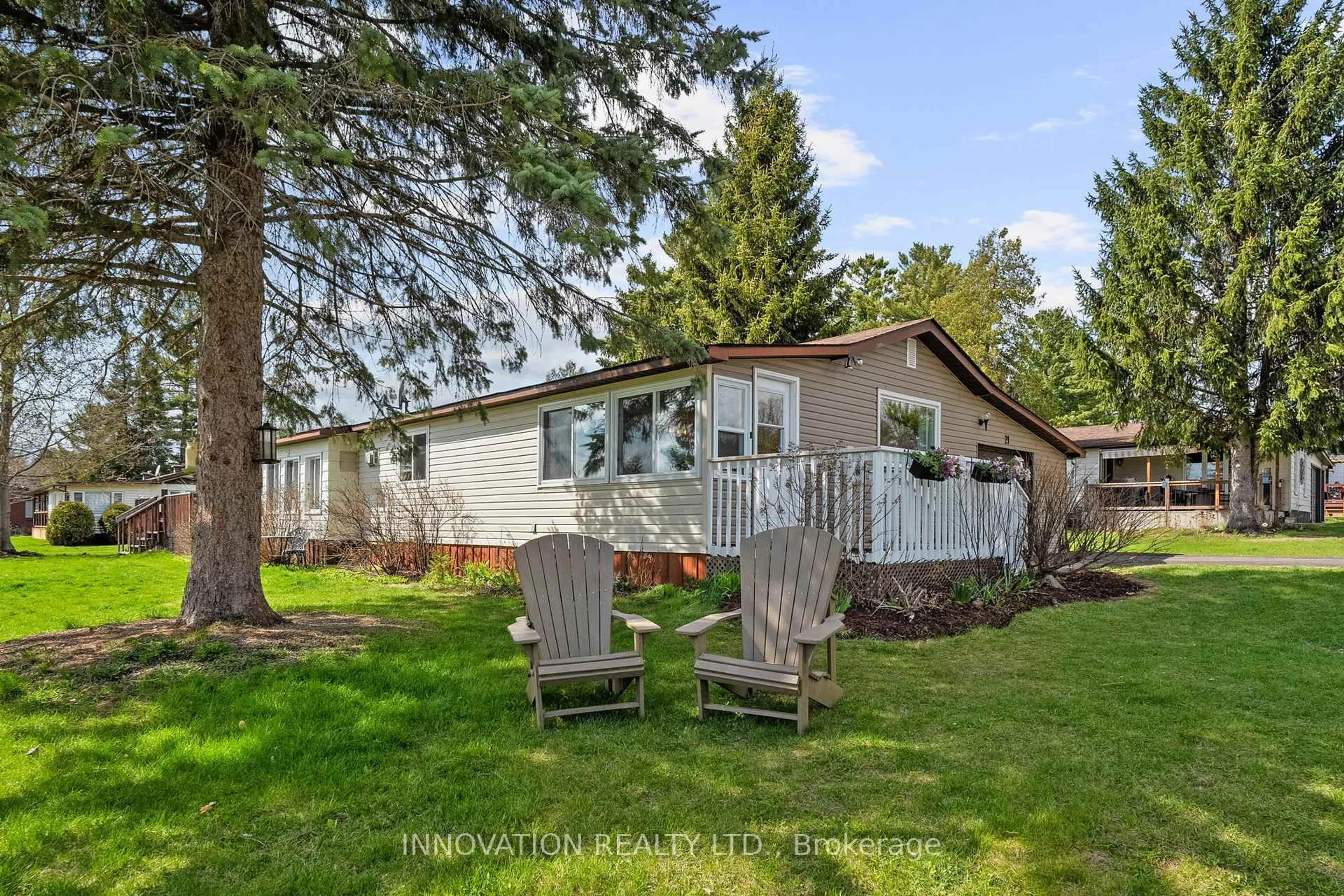 Patio, water/lake/river/ocean view for 21 Evergreen Lane, White Lake Ontario K0A 3L0