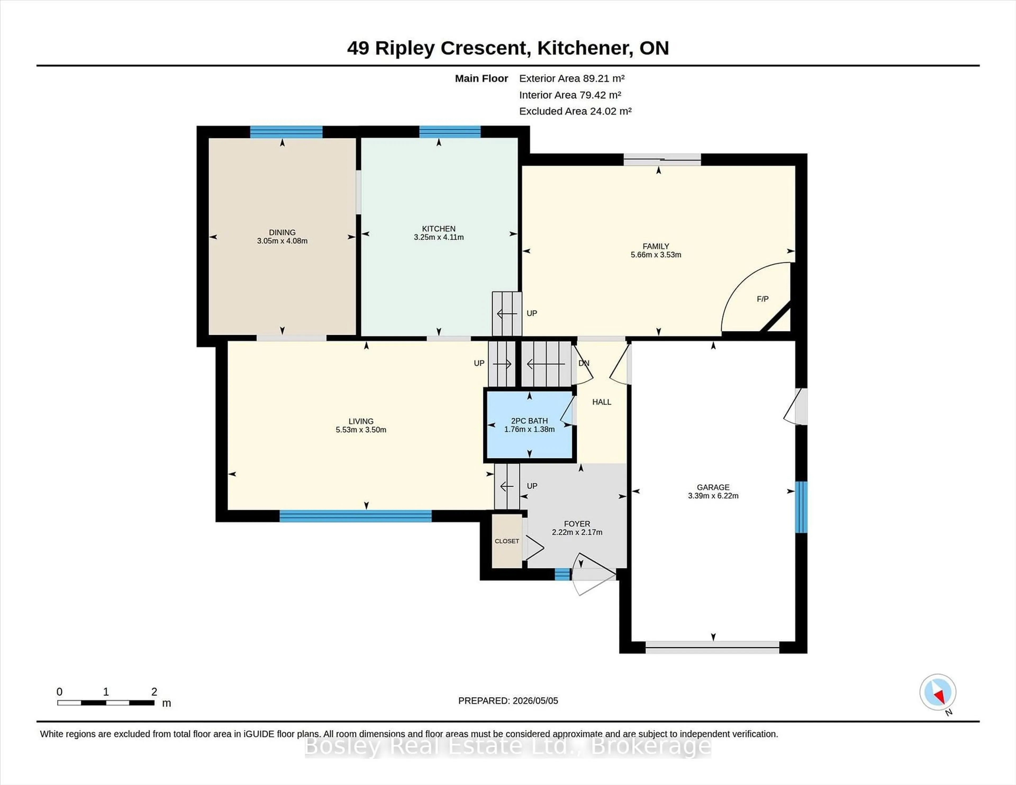 Floor plan for 49 Ripley Cres, Kitchener Ontario N2N 1W2