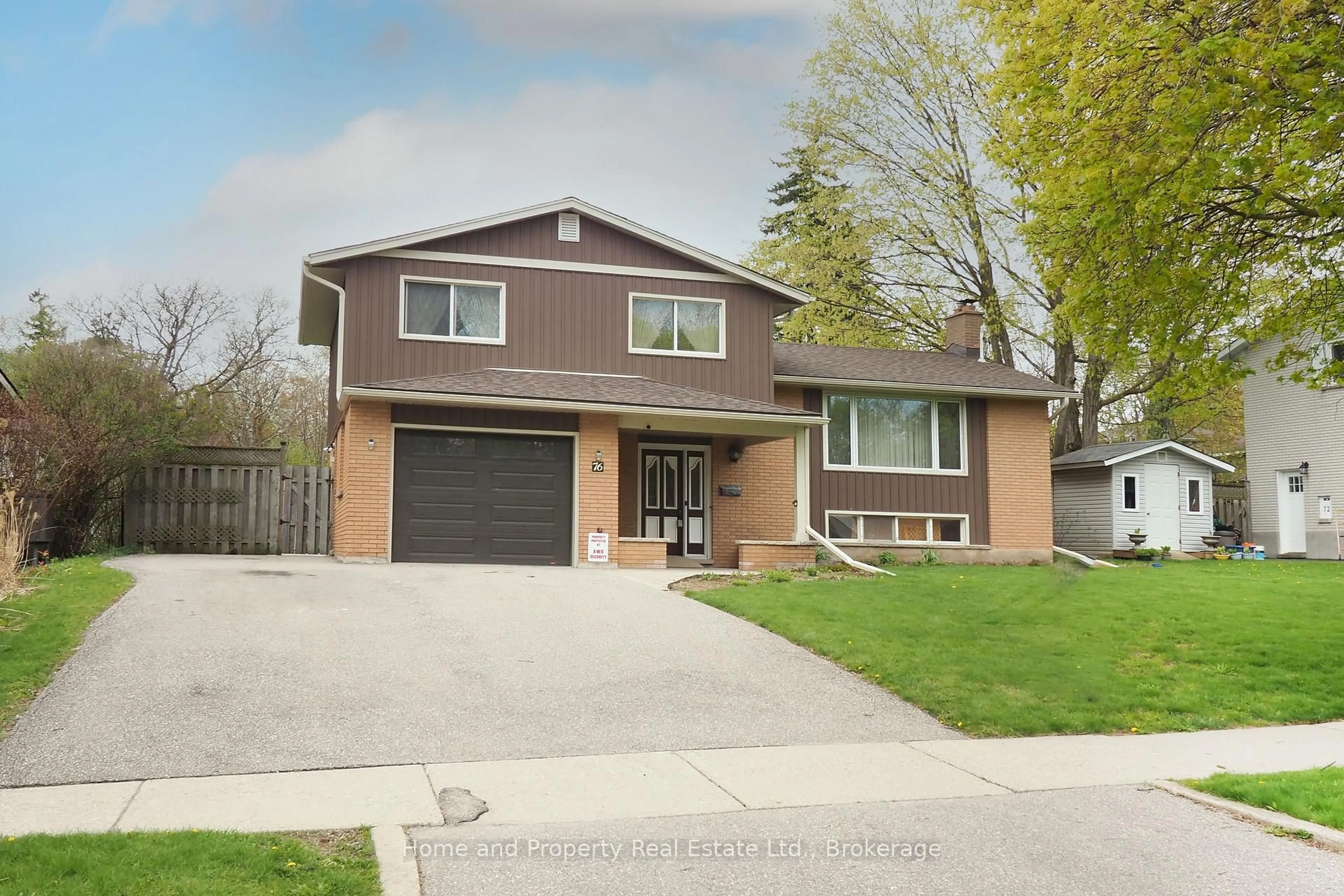 Home with vinyl exterior material, street for 76 Cloverdale Cres, Kitchener Ontario N2M 4X2