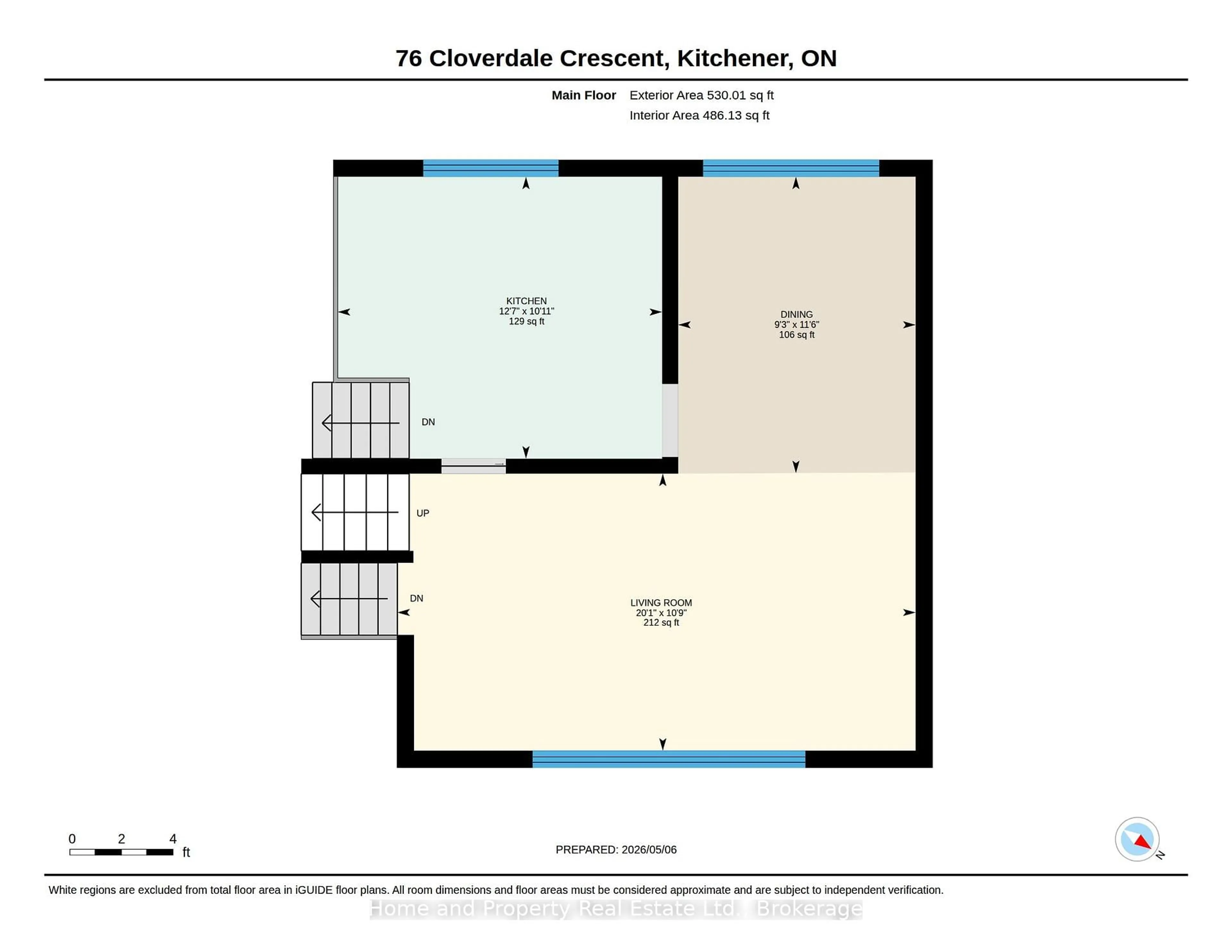 Floor plan for 76 Cloverdale Cres, Kitchener Ontario N2M 4X2