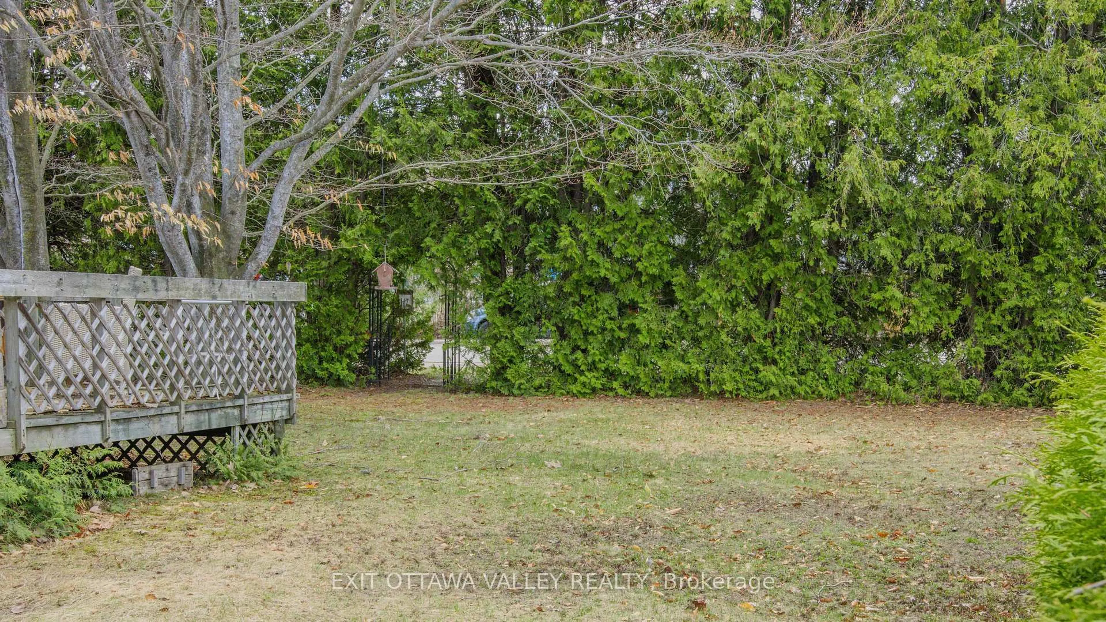 Patio, forest/trees view for 117 Bay St, Barry's Bay Ontario K0J 1B0