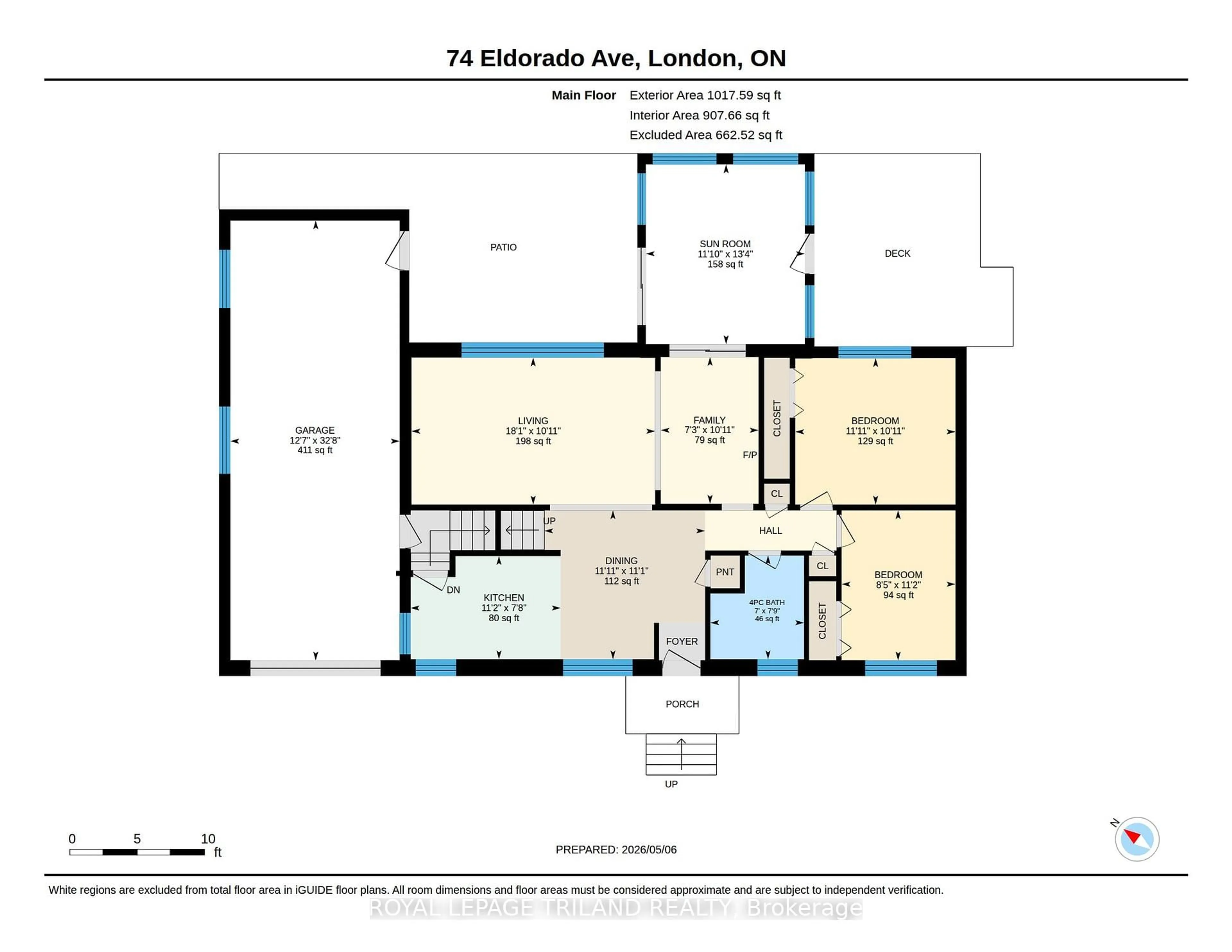 Floor plan for 74 Eldorado Ave, London East Ontario N5W 1S5