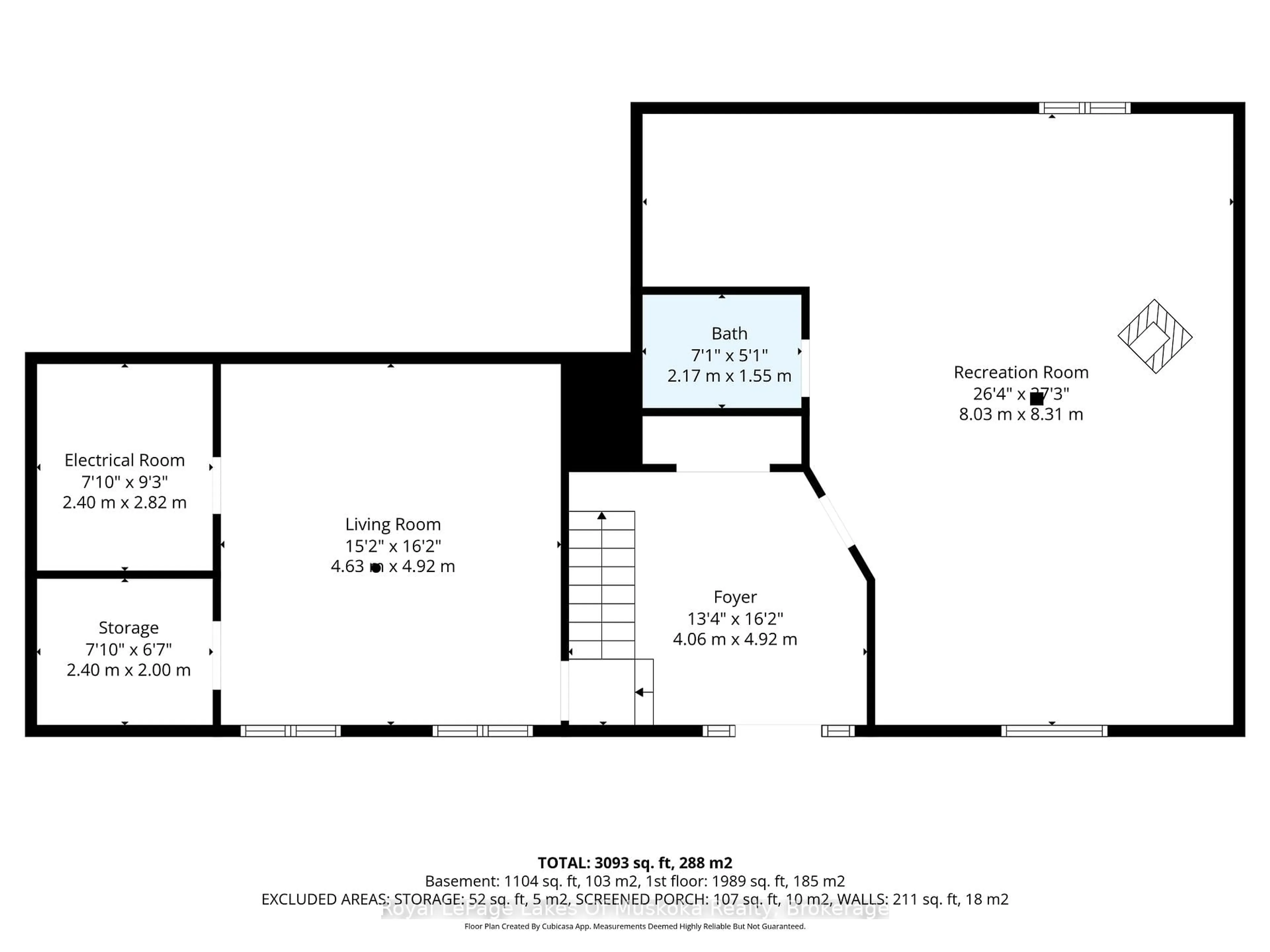 Floor plan for 88 North Deer Lake Rd, Huntsville Ontario P0B 1L0