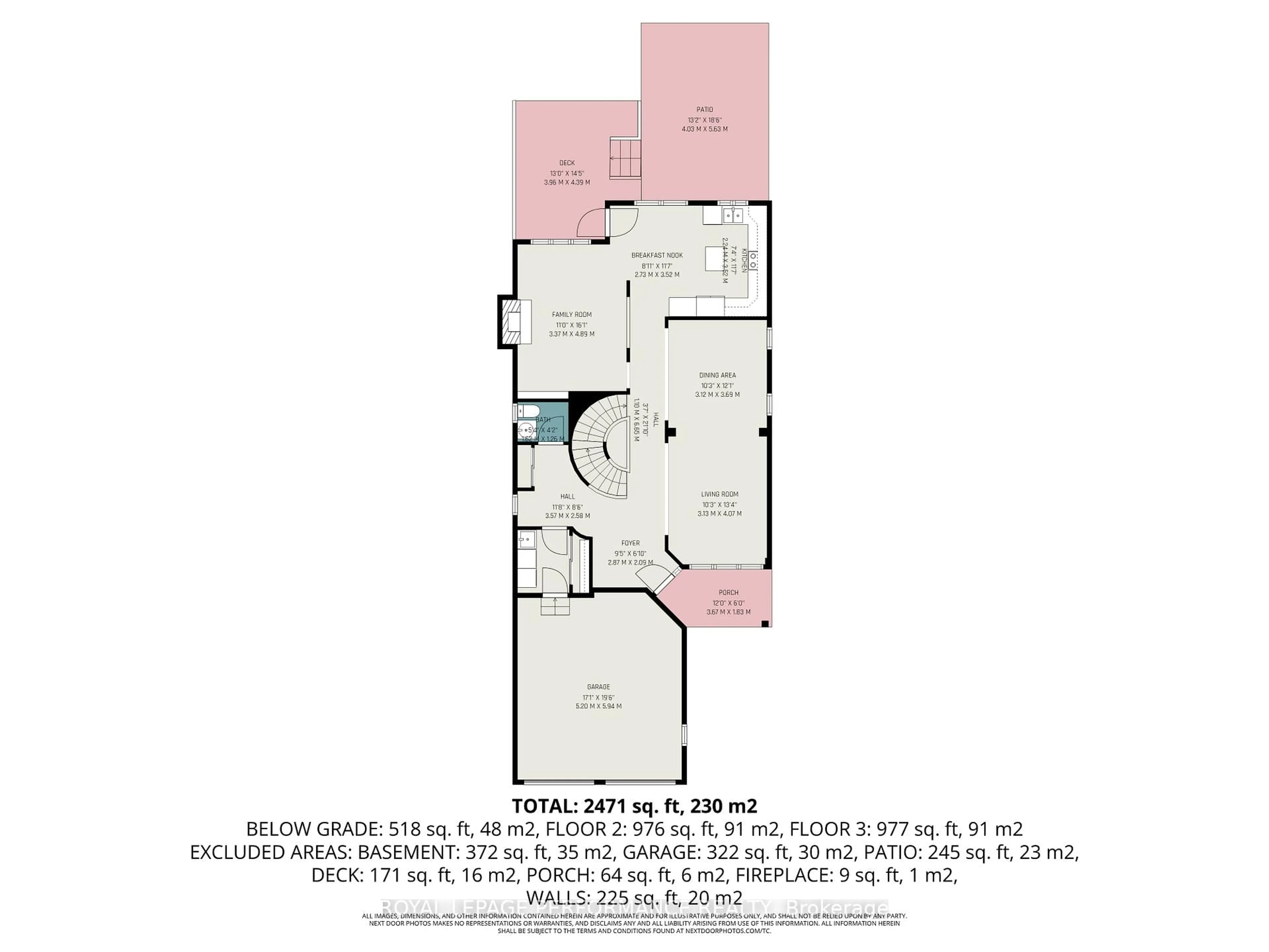 Floor plan for 2247 Clendenan Cres, Ottawa Ontario K4A 4S9