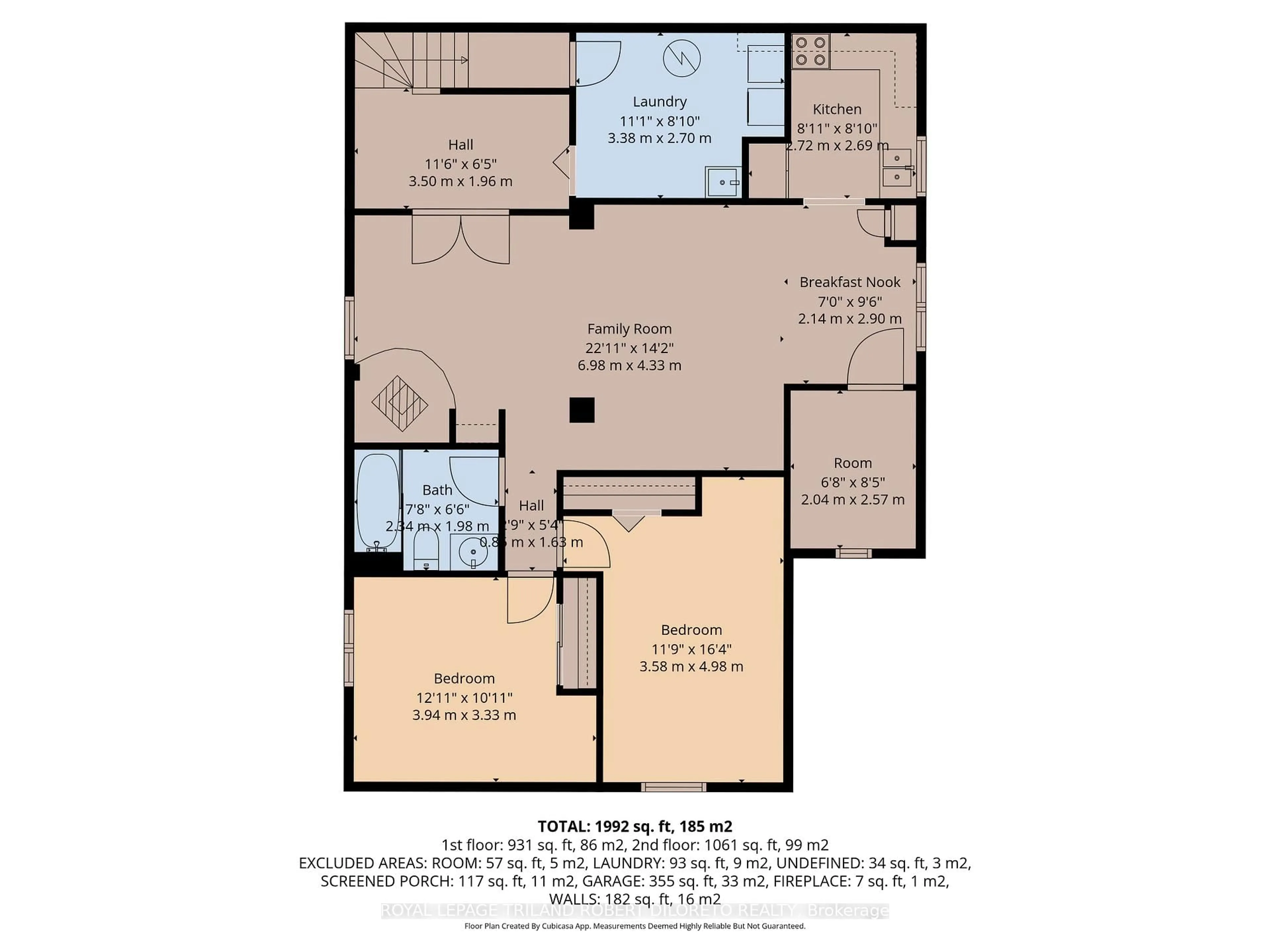 Floor plan for 393 Fox Ave, London North Ontario N6G 1H7