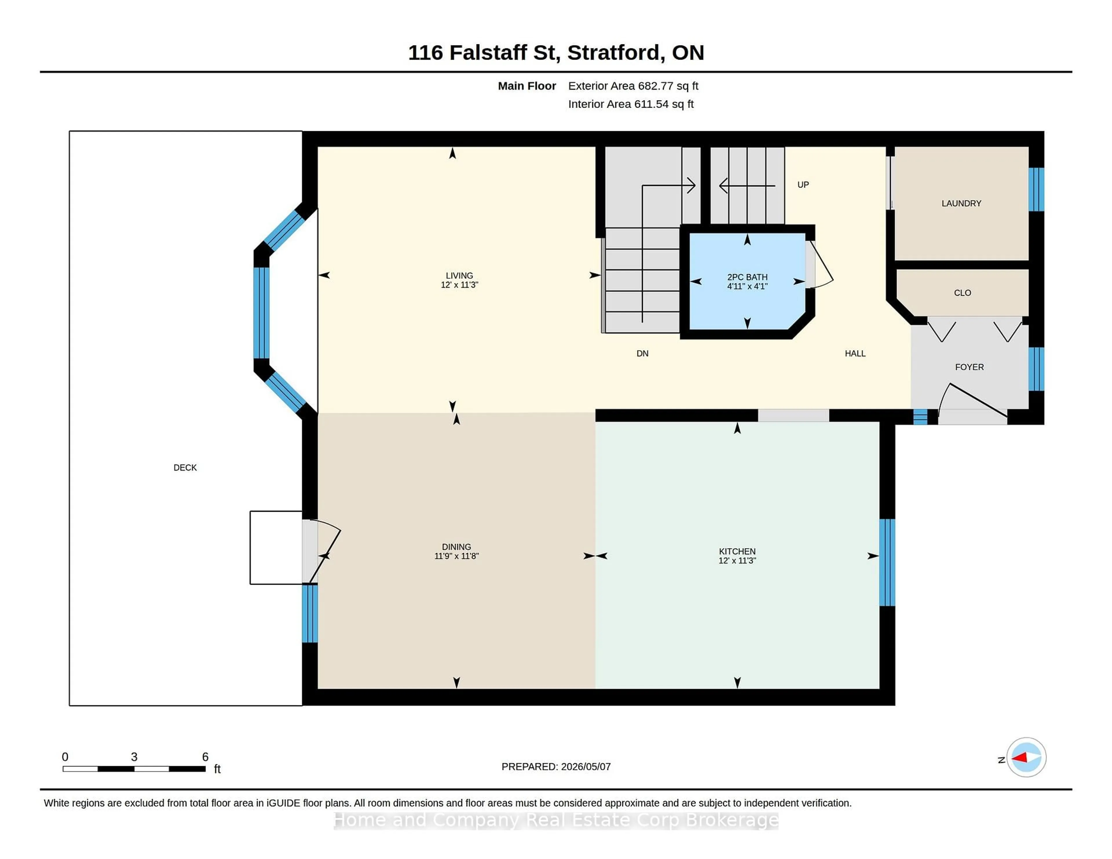 Floor plan for 116 Falstaff St, Stratford Ontario N5A 3T5