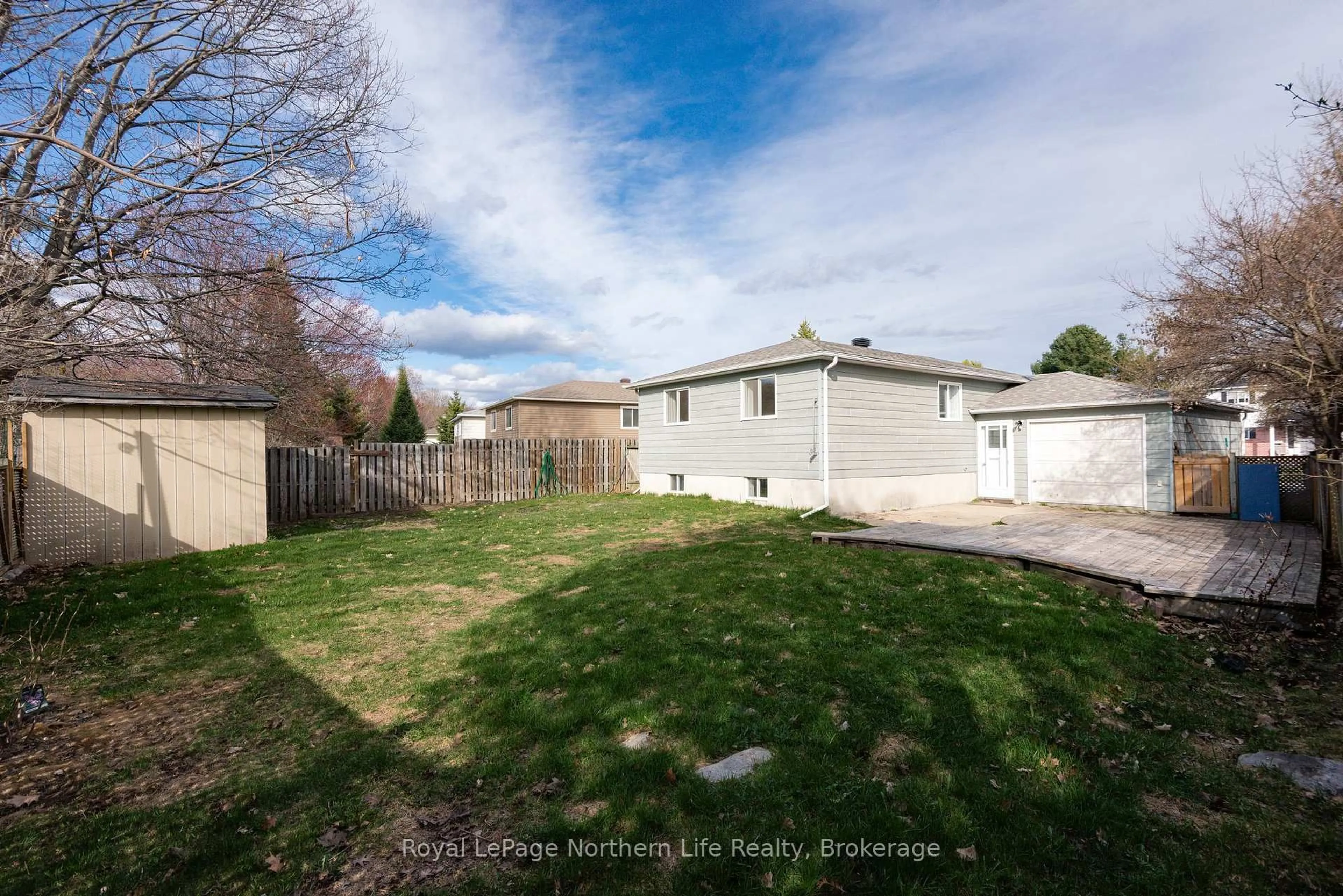 A pic from outside/outdoor area/front of a property/back of a property/a pic from drone, street for 57 Nancy Dr, North Bay Ontario P1B 9M1