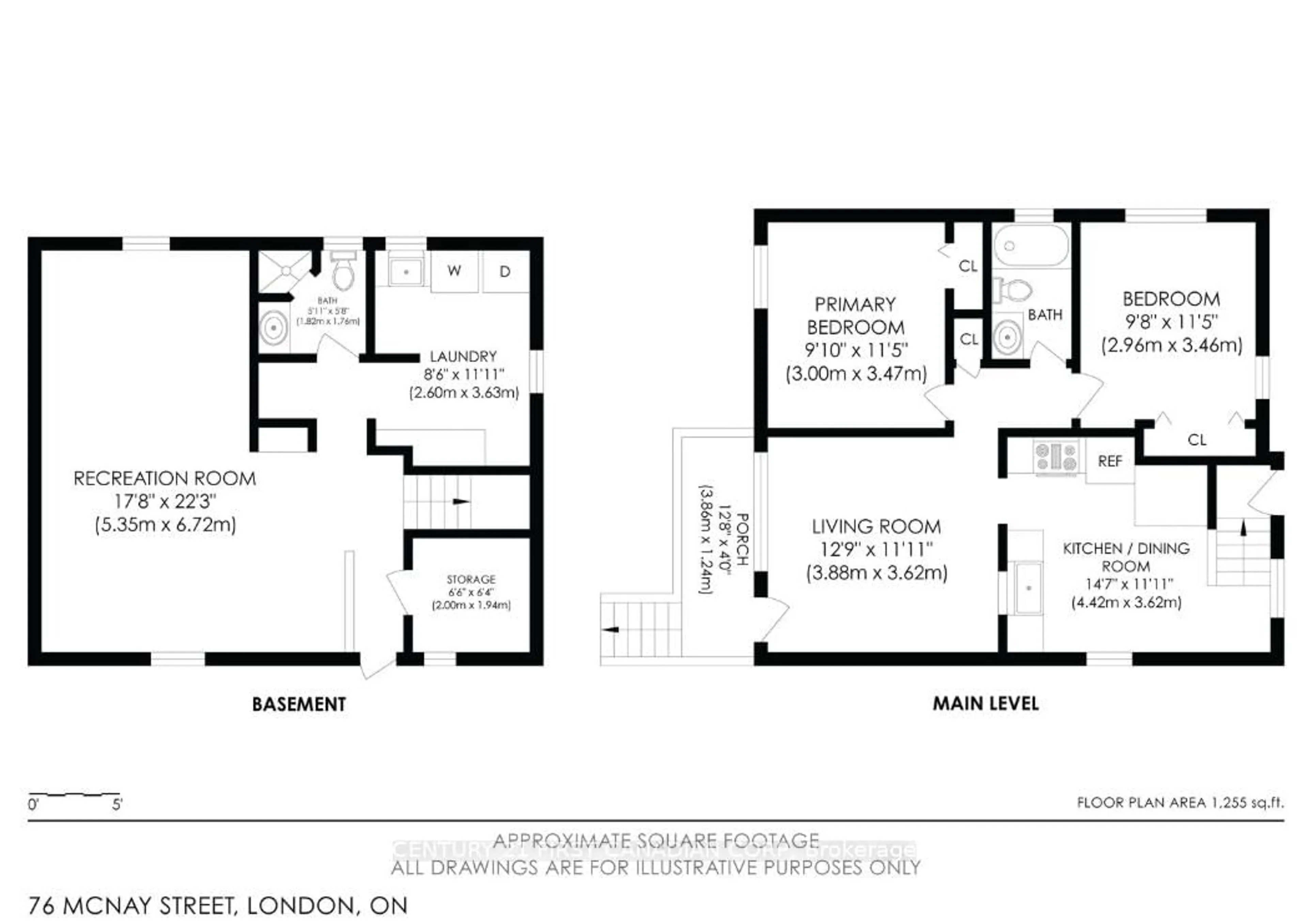 Floor plan for 76 Mcnay St, London East Ontario N5Y 1K7