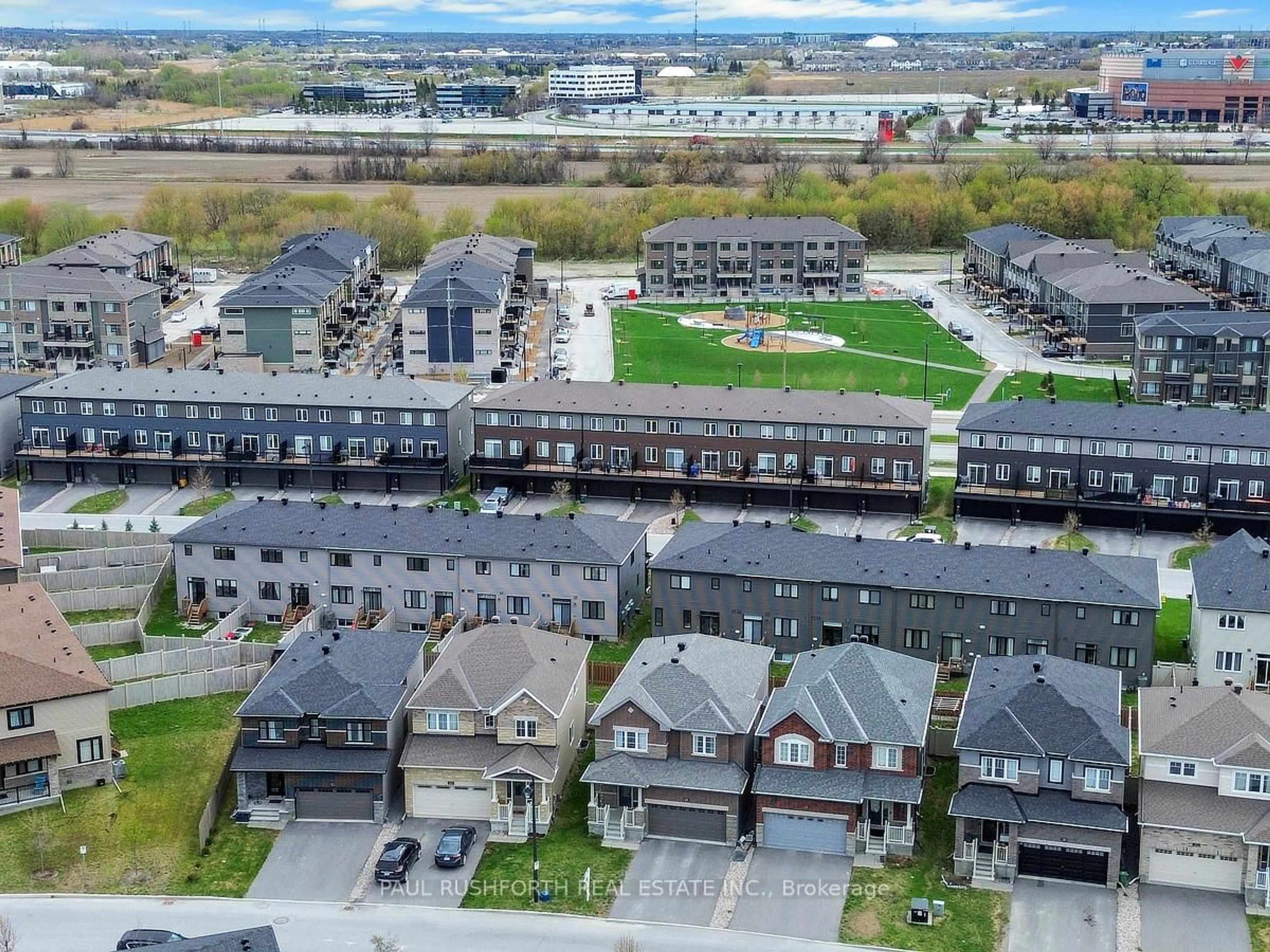 A pic from outside/outdoor area/front of a property/back of a property/a pic from drone, city buildings view from balcony for 15 Sweet Pea Way, Ottawa Ontario K2T 0P2