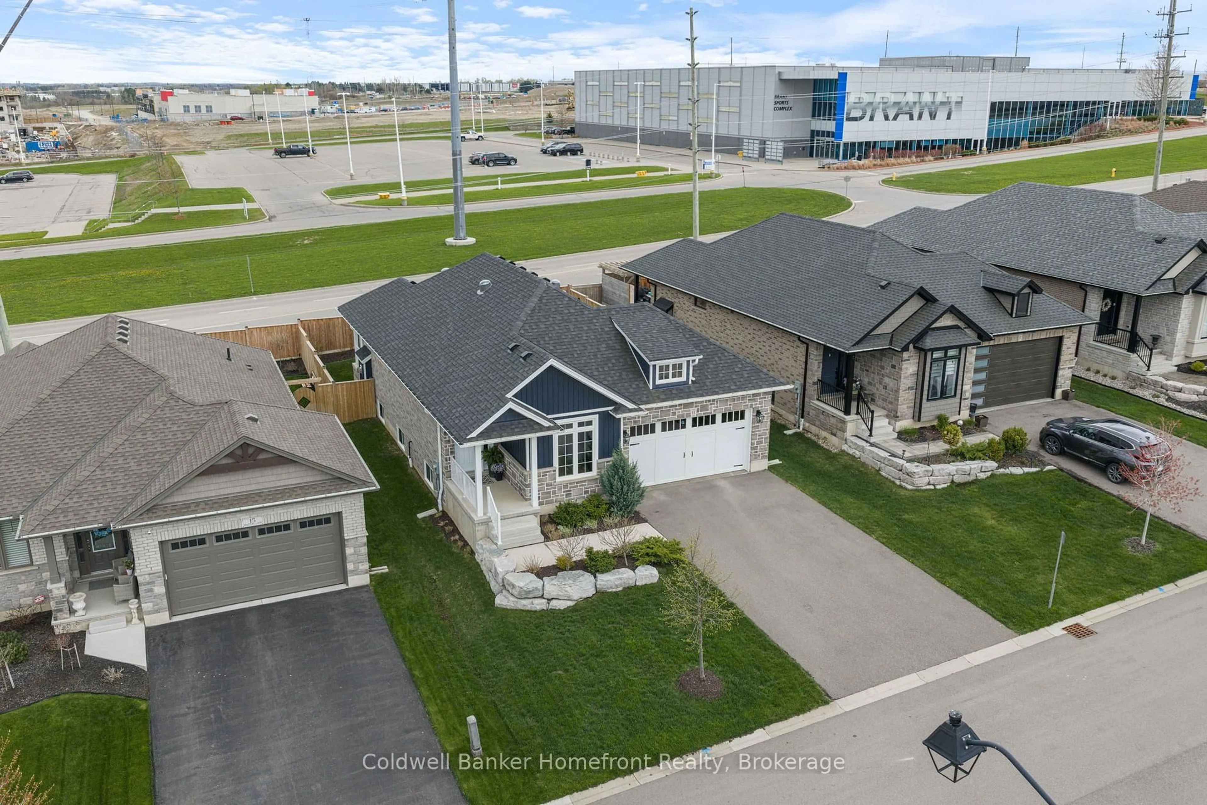A pic from outside/outdoor area/front of a property/back of a property/a pic from drone, street for 13 Masters Lane, Brant Ontario N3L 0H3