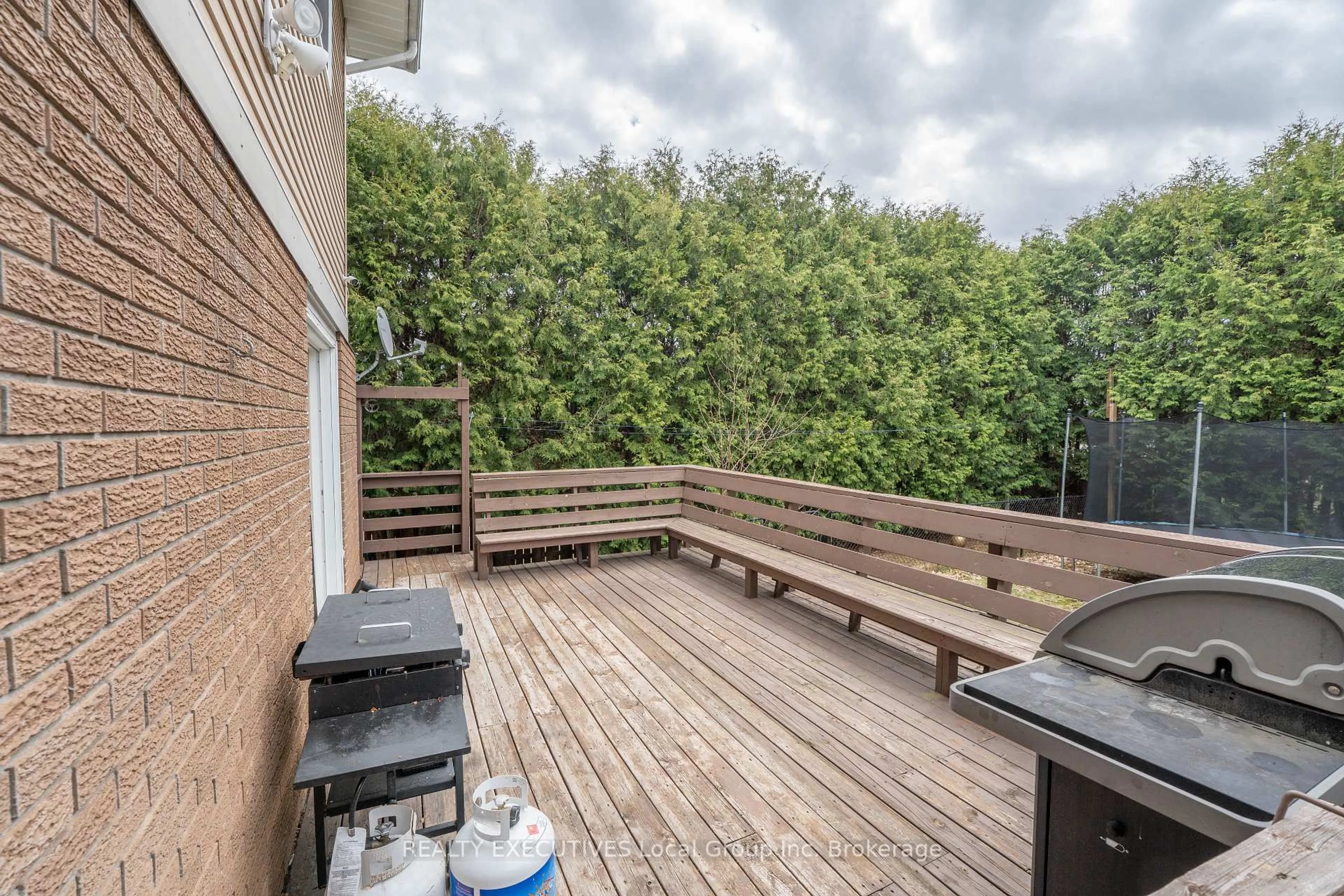 Patio, forest/trees view for 699 Norman Ave, North Bay Ontario P1B 8C2