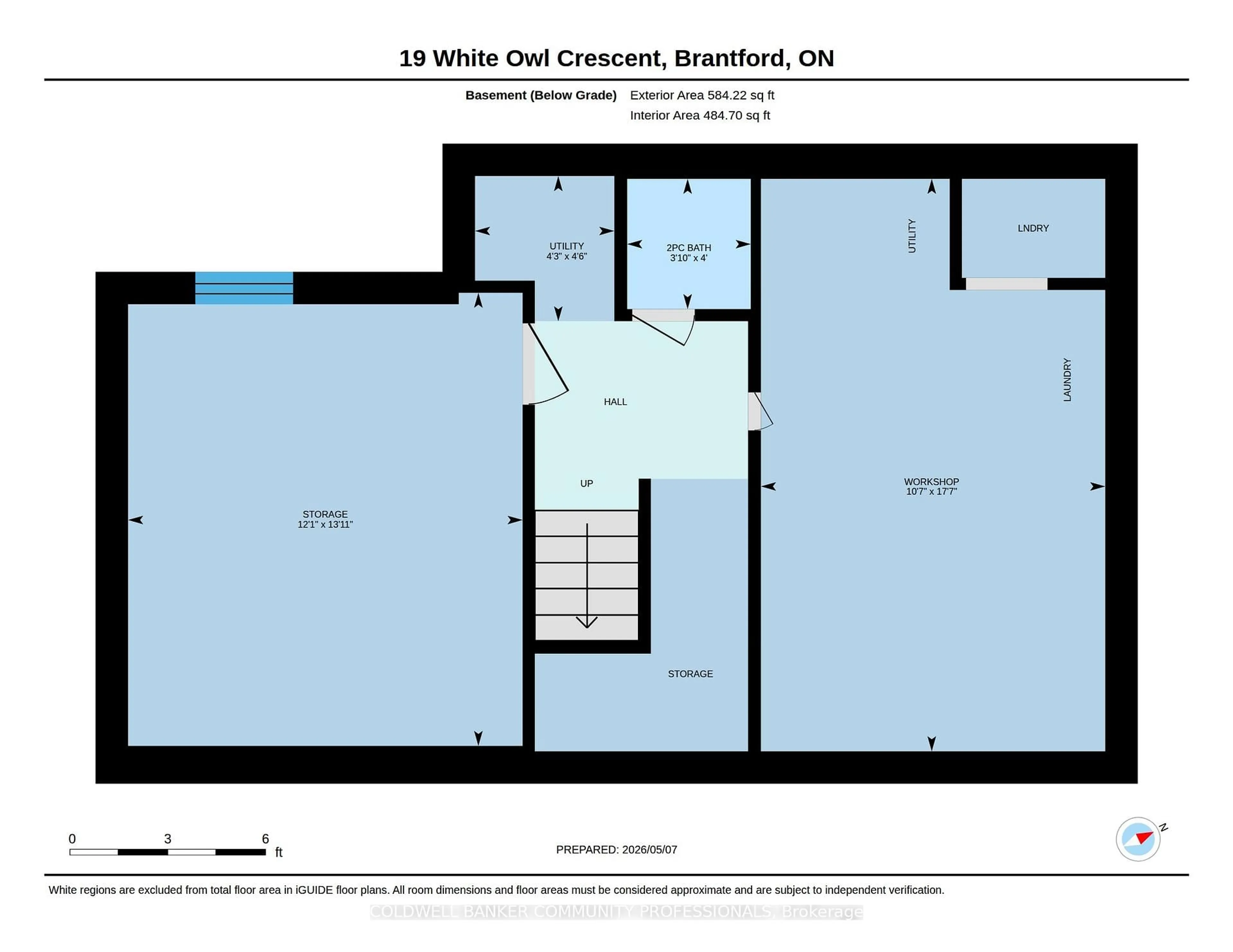 Floor plan for 19 White Owl Cres, Brantford Ontario N3P 1A1