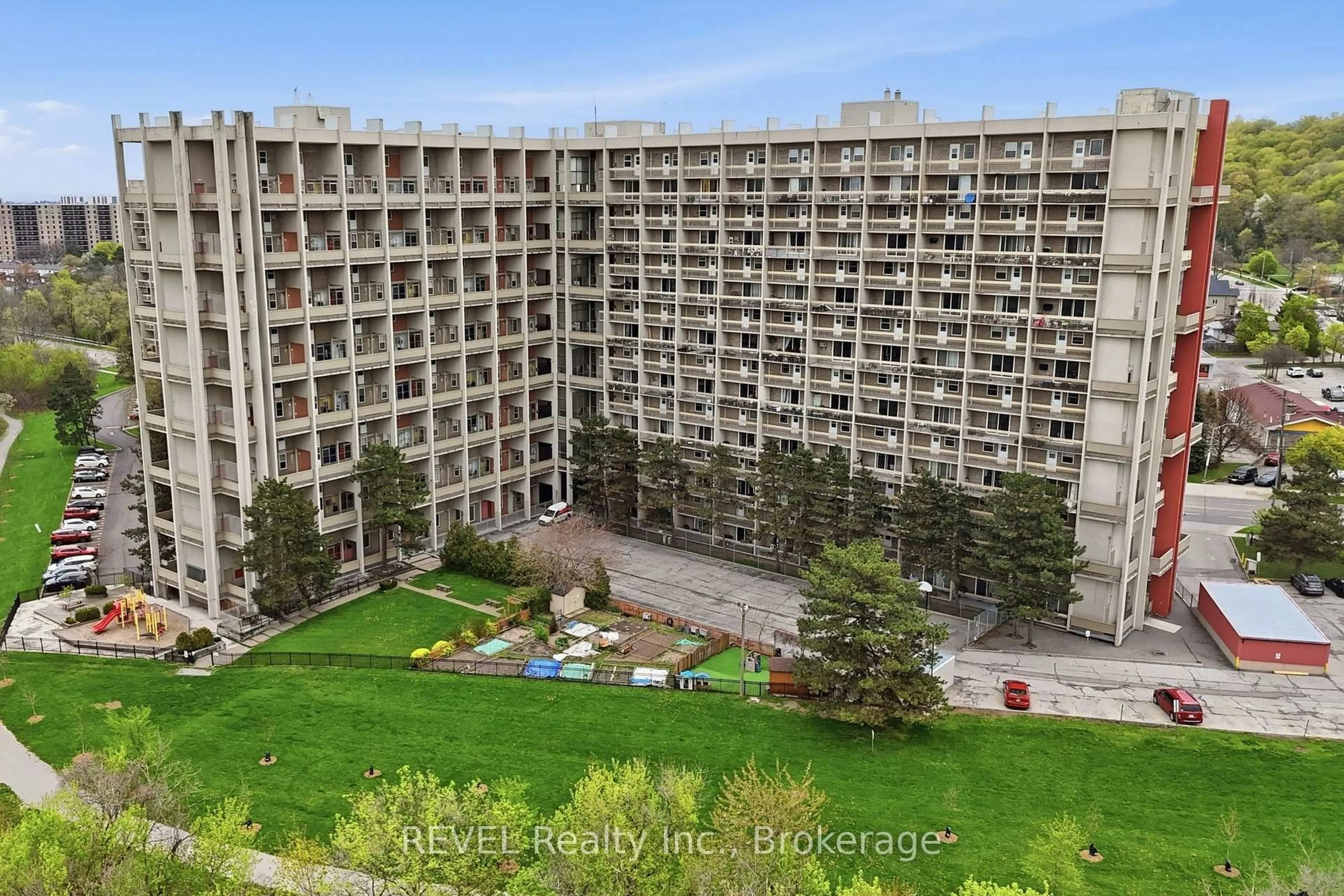 A pic from outside/outdoor area/front of a property/back of a property/a pic from drone, city buildings view from balcony for 350 Quigley Rd #824, Hamilton Ontario L8K 5N2