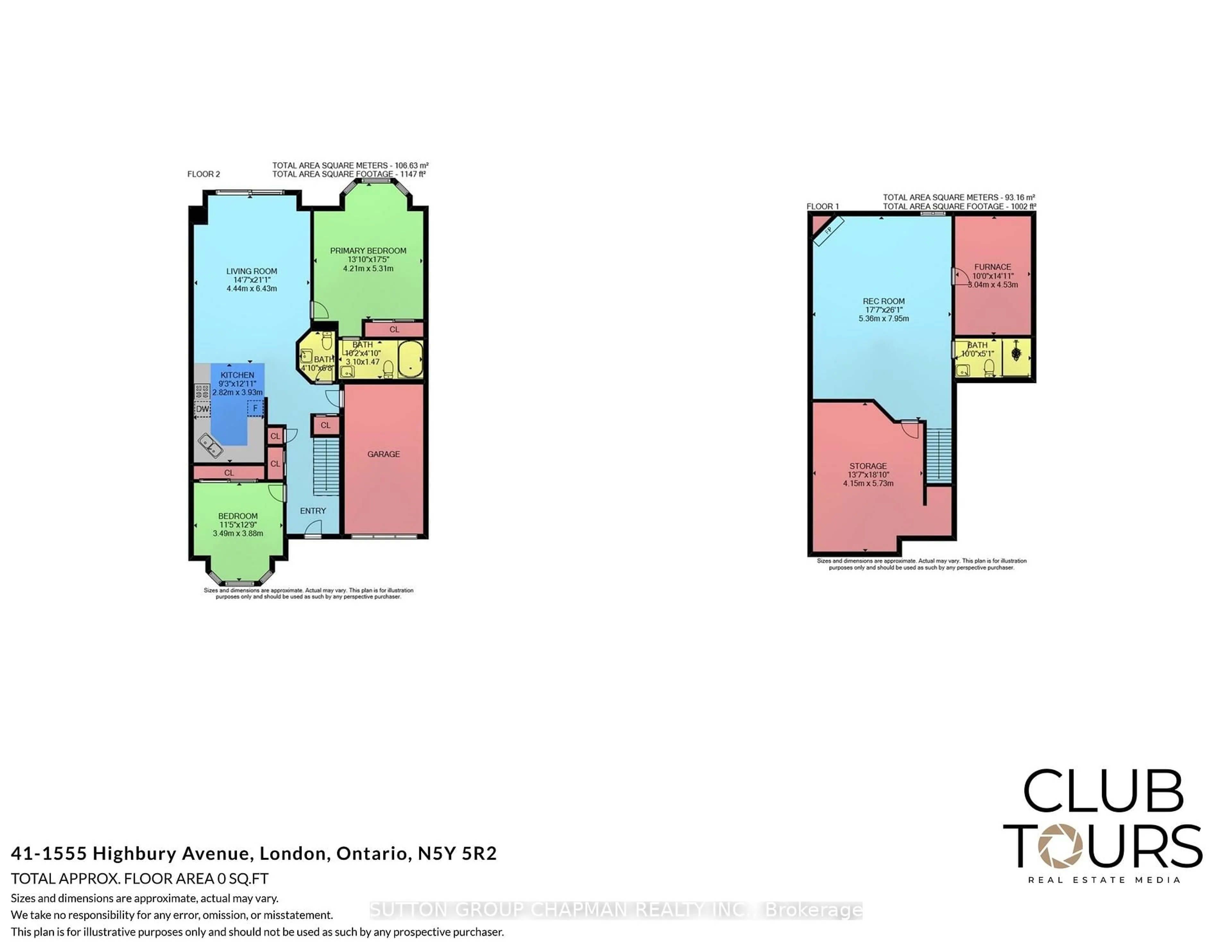 Floor plan for 1555 Highbury Ave #41, London East Ontario N5Y 5R2