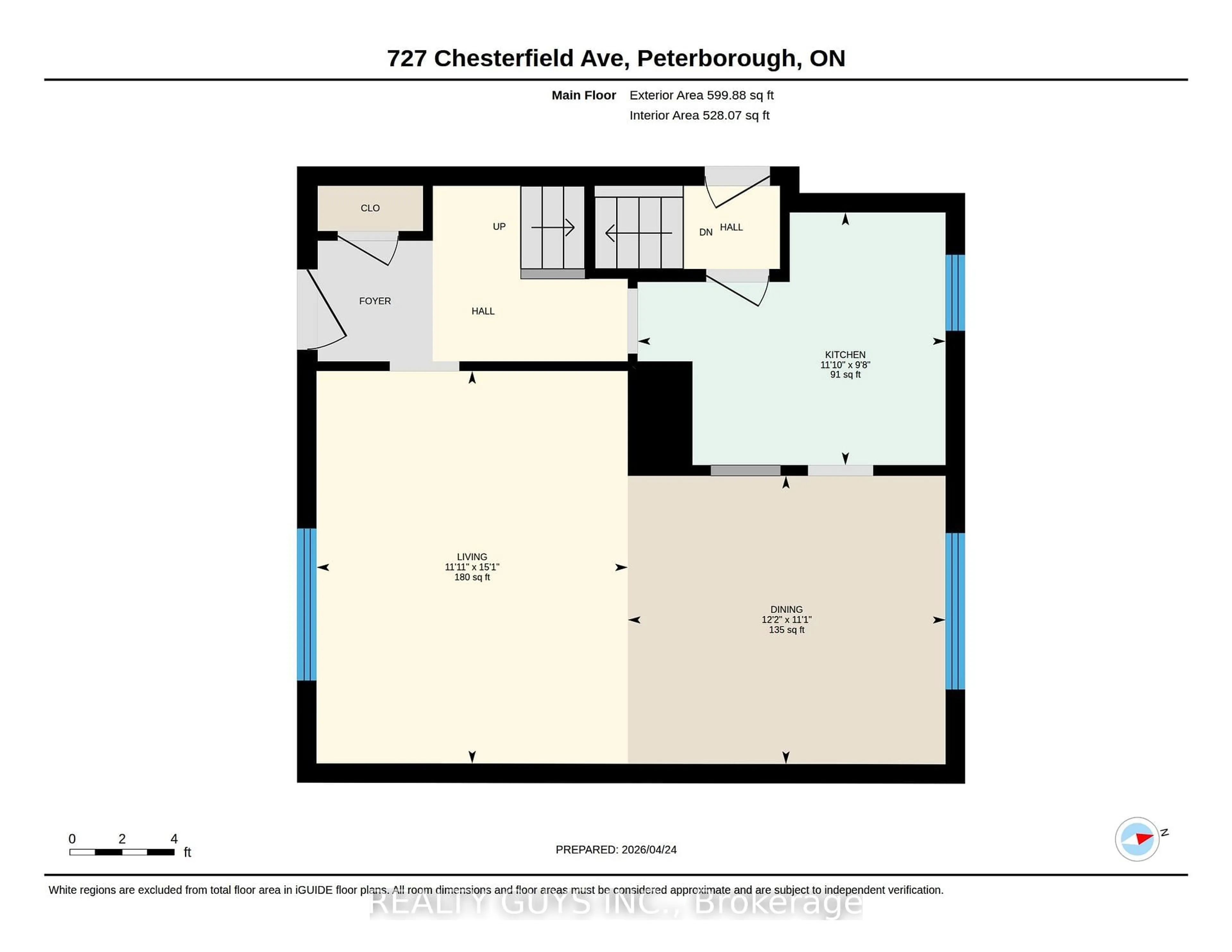 Floor plan for 727 Chesterfield Ave, Peterborough Ontario K9H 4Y1