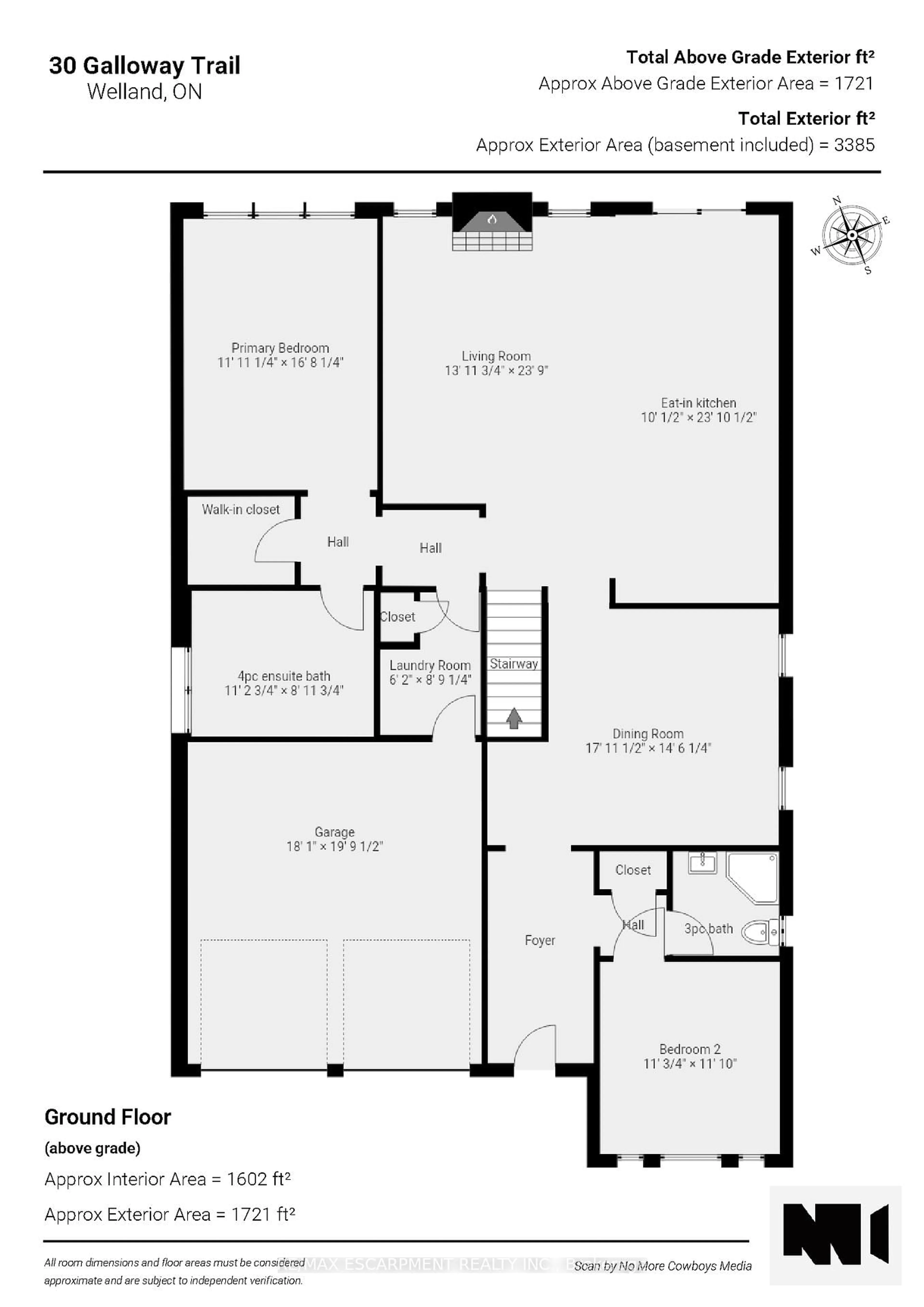 Floor plan for 30 GALLOWAY Tr, Welland Ontario L3B 6G5
