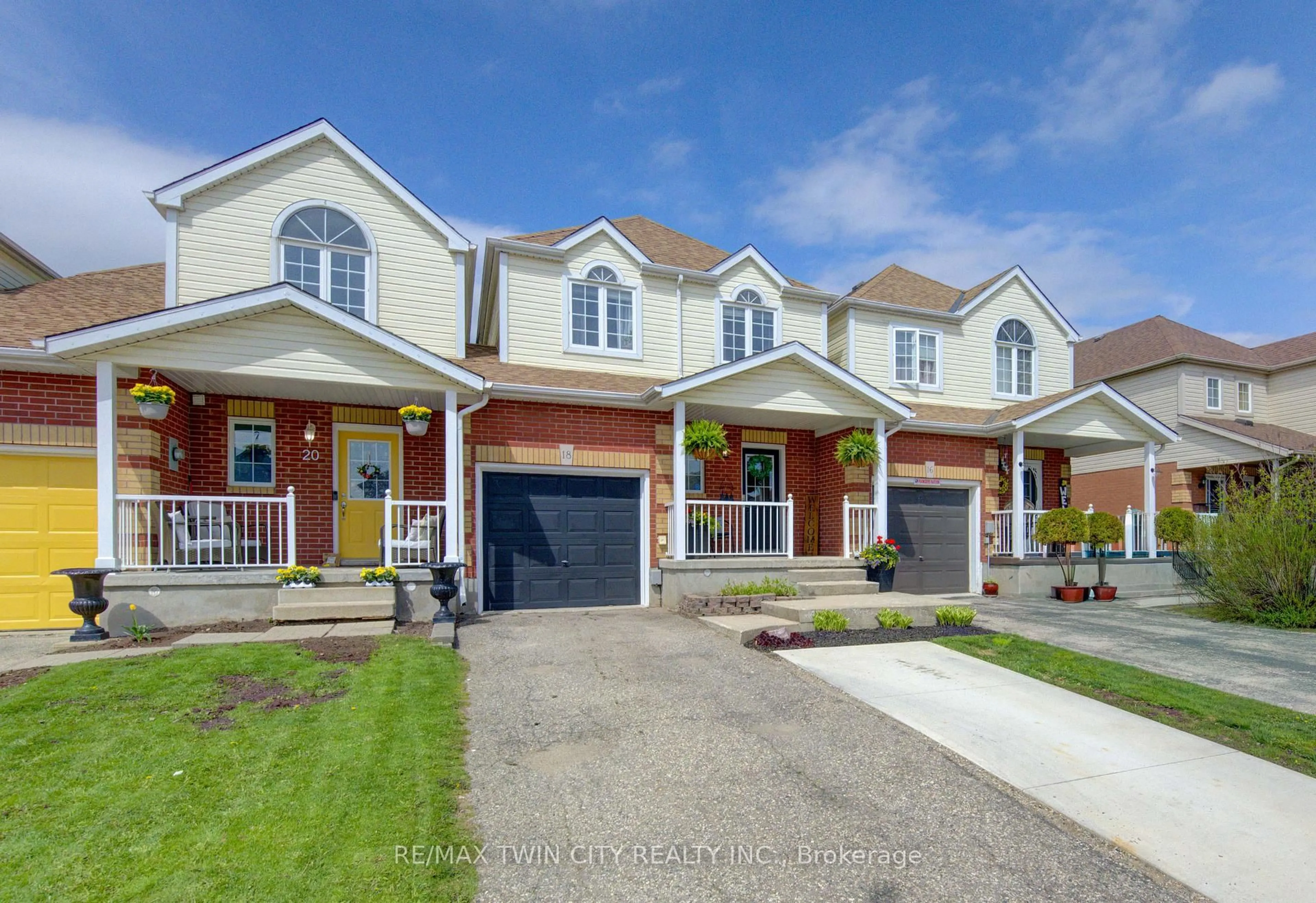 Home with brick exterior material, street for 18 Carriage Hill Tr, Woolwich Ontario N3B 3K7
