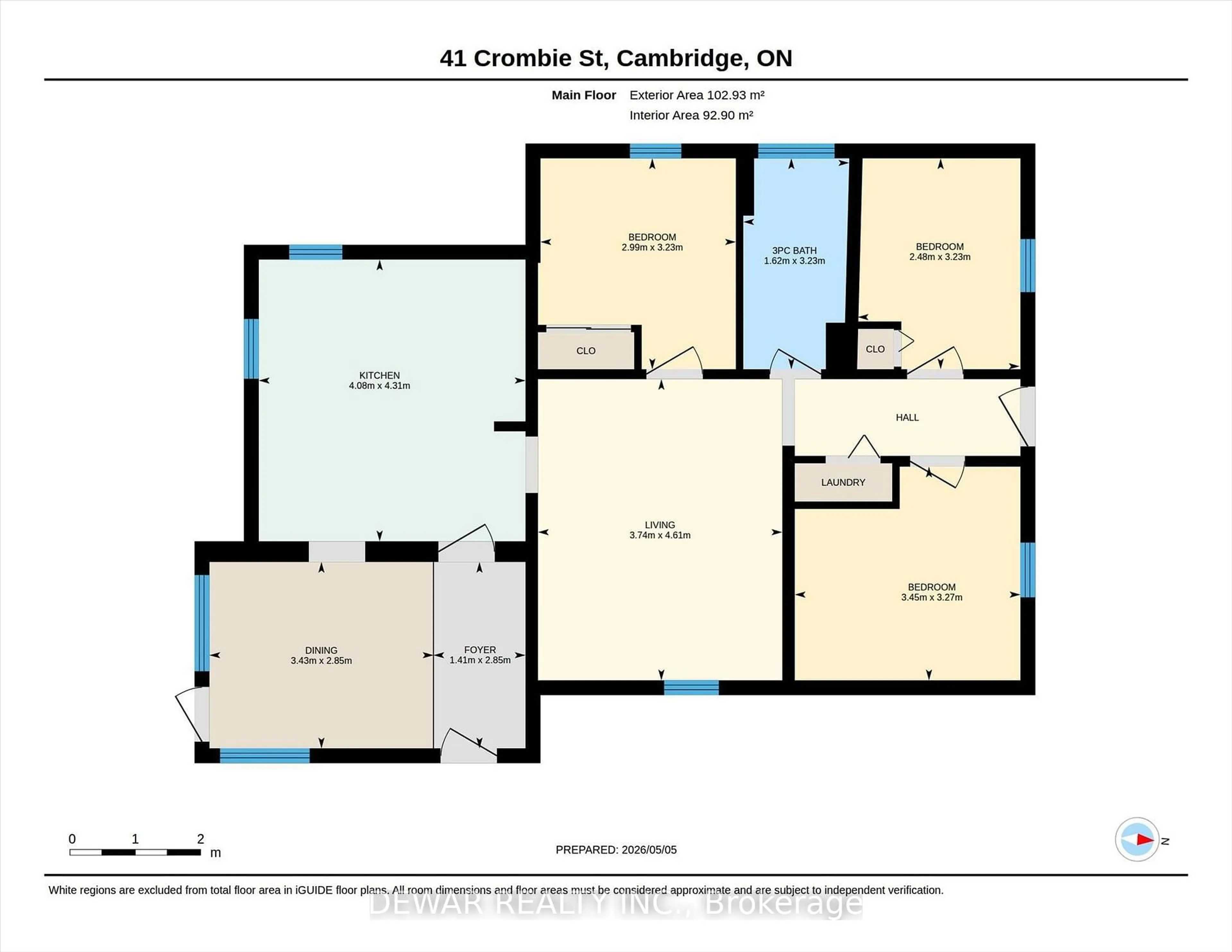 Floor plan for 41 Crombie St, Cambridge Ontario N1S 1Y5