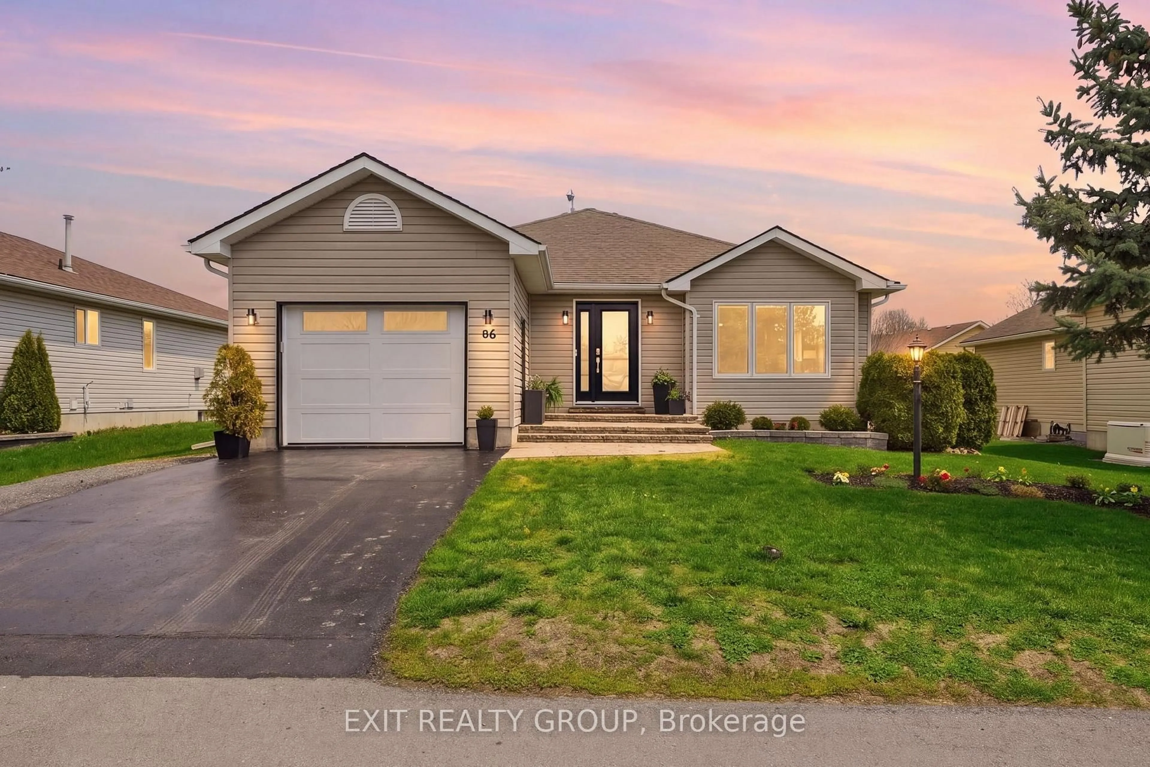 Home with vinyl exterior material, street for 86 Sand Banks Crt, Prince Edward County Ontario K0K 3L0