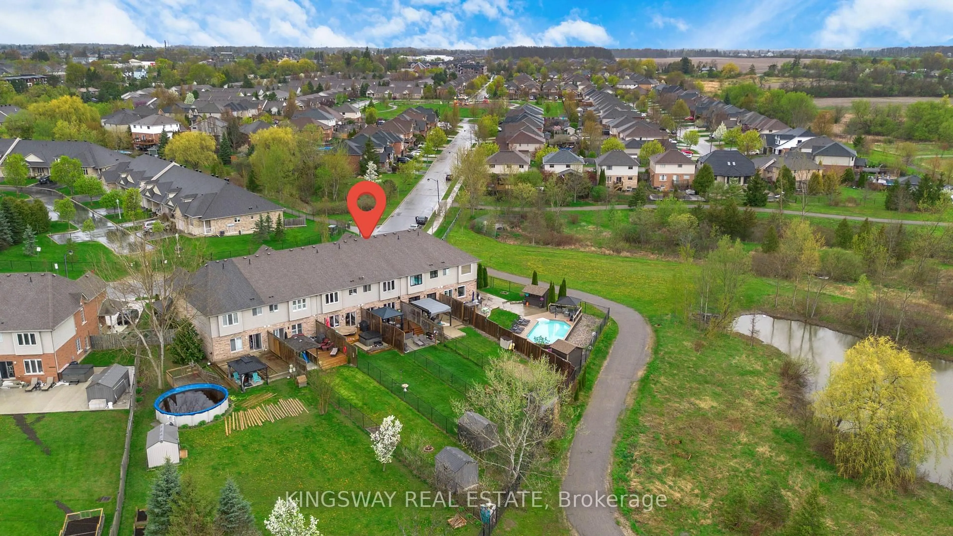 A pic from outside/outdoor area/front of a property/back of a property/a pic from drone, water/lake/river/ocean view for 243 Southbrook Dr, Hamilton Ontario L0R 1C0