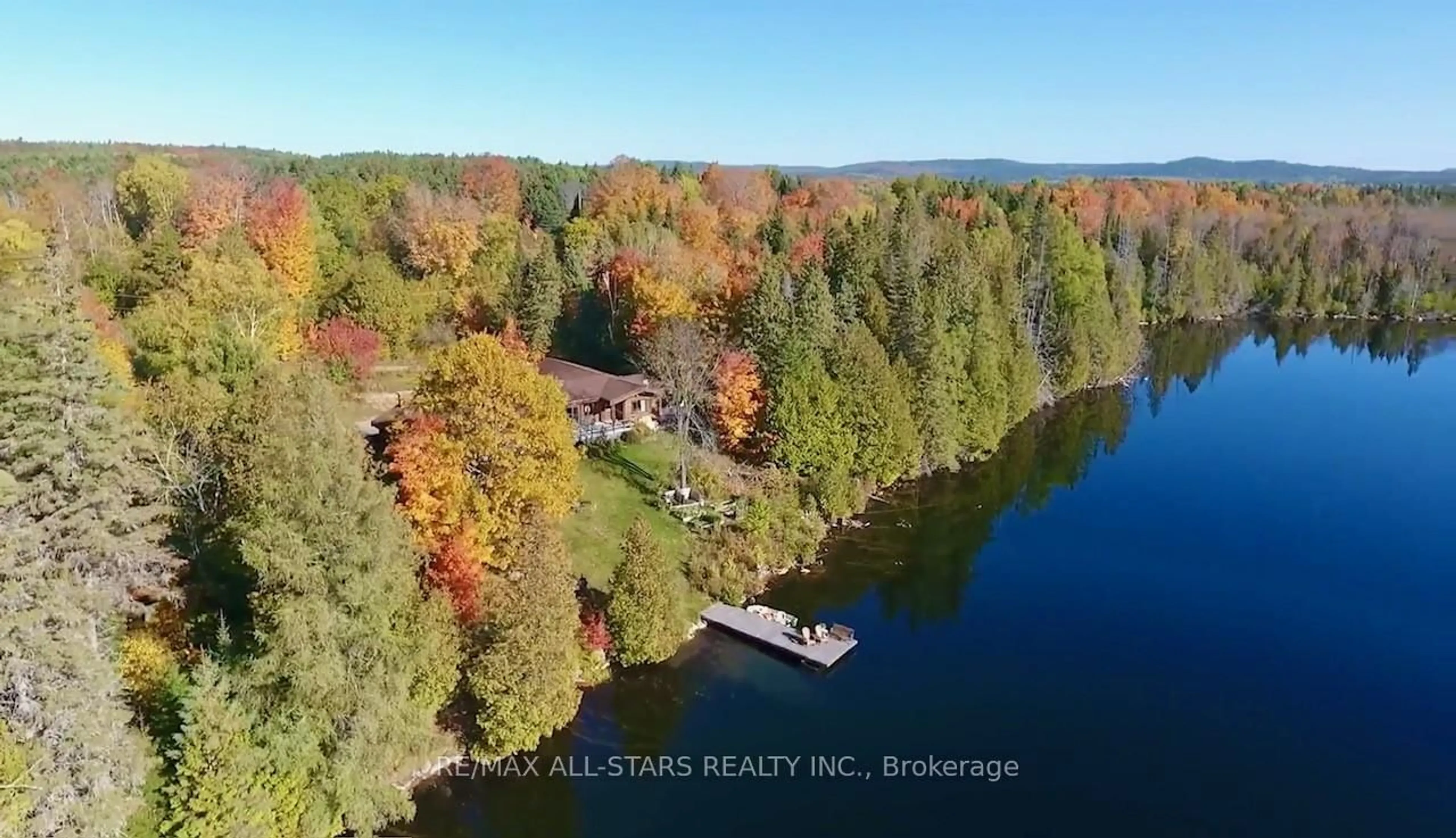 A pic from outside/outdoor area/front of a property/back of a property/a pic from drone, water/lake/river/ocean view for 213 Connemara Lane, Griffith Ontario K0J 2R0