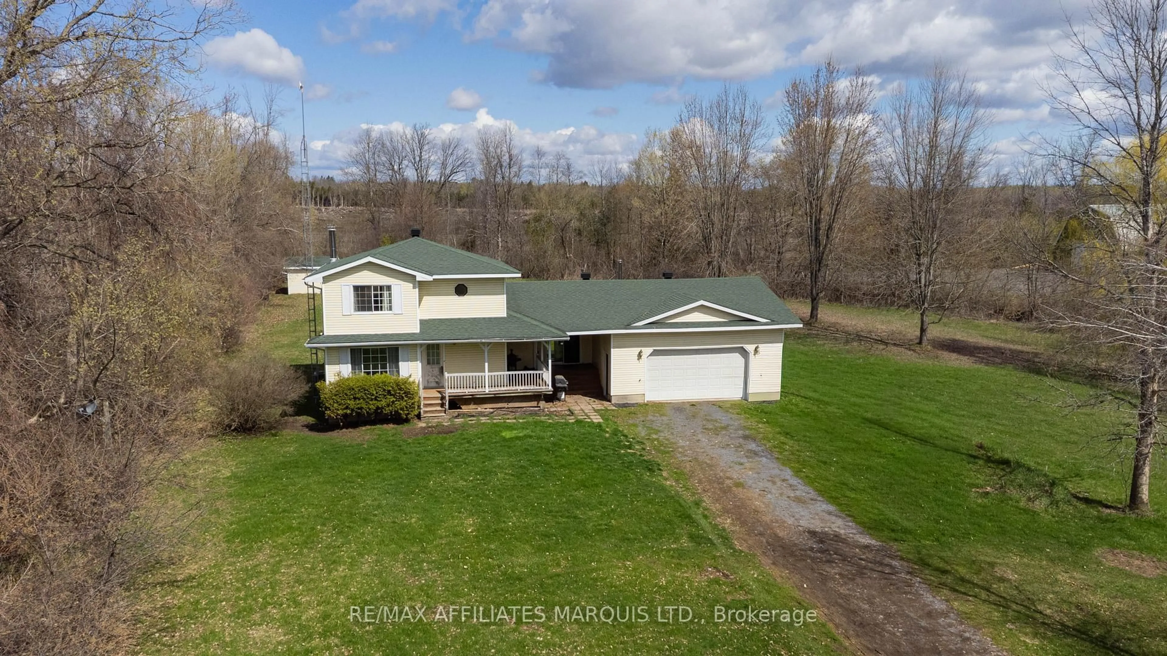 A pic from outside/outdoor area/front of a property/back of a property/a pic from drone, water/lake/river/ocean view for 16469 Myers Rd, South Stormont Ontario K0C 1R0