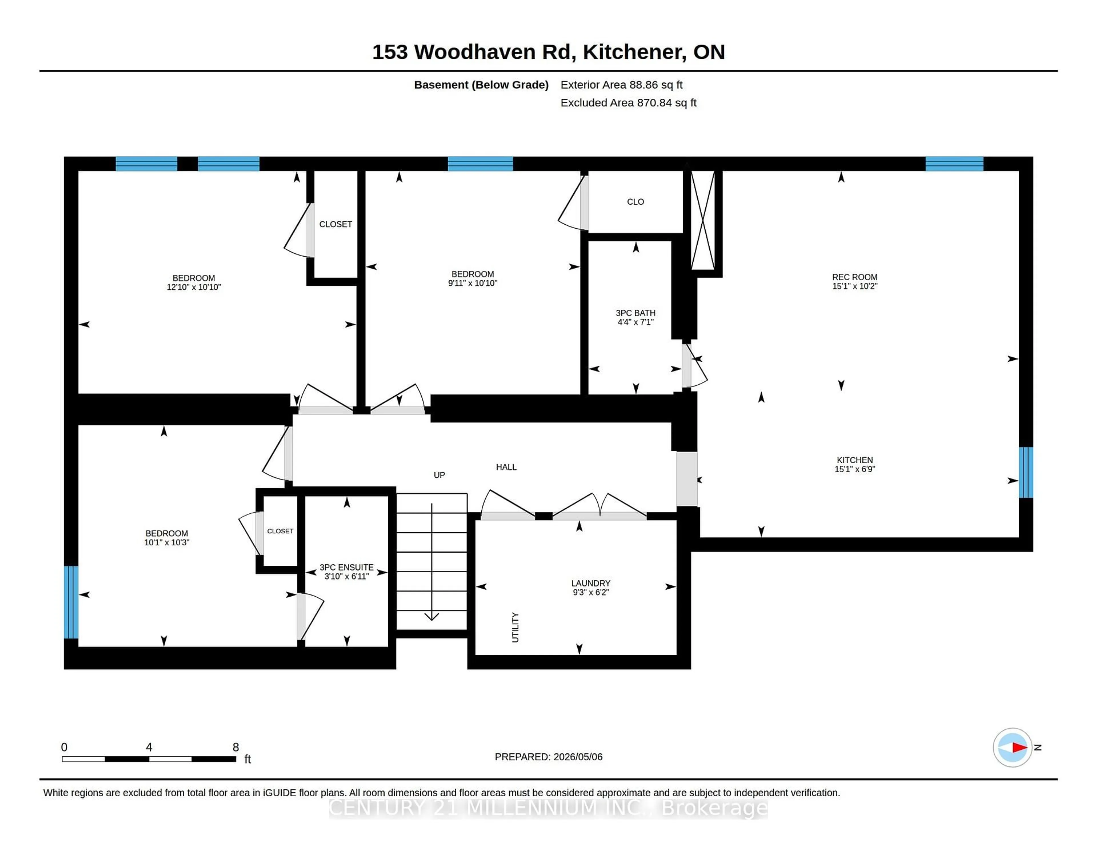 Floor plan for 153 Woodhaven Rd, Kitchener Ontario N2C 1V2