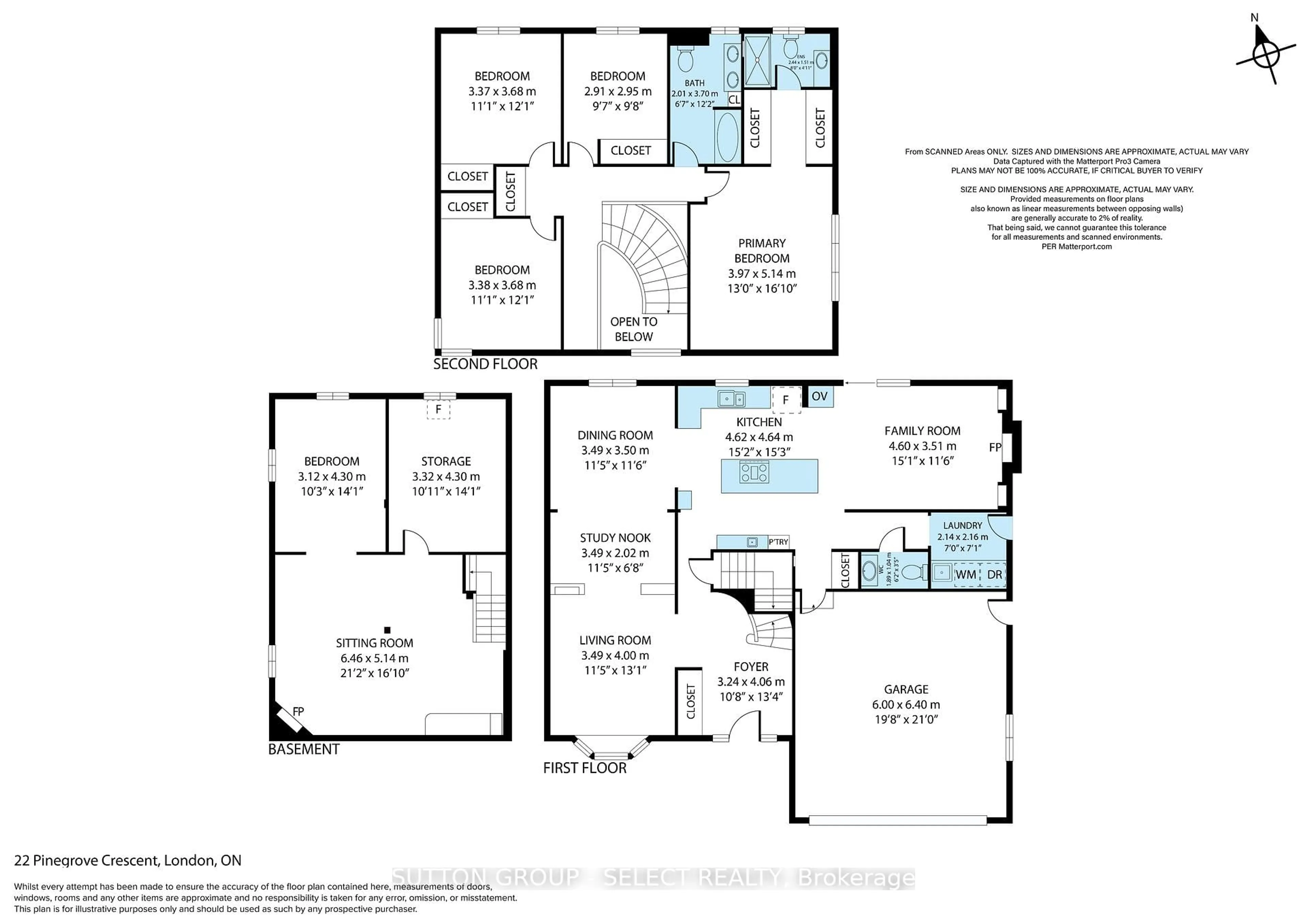 Floor plan for 22 Pinegrove Cres, London South Ontario N6J 3Y9