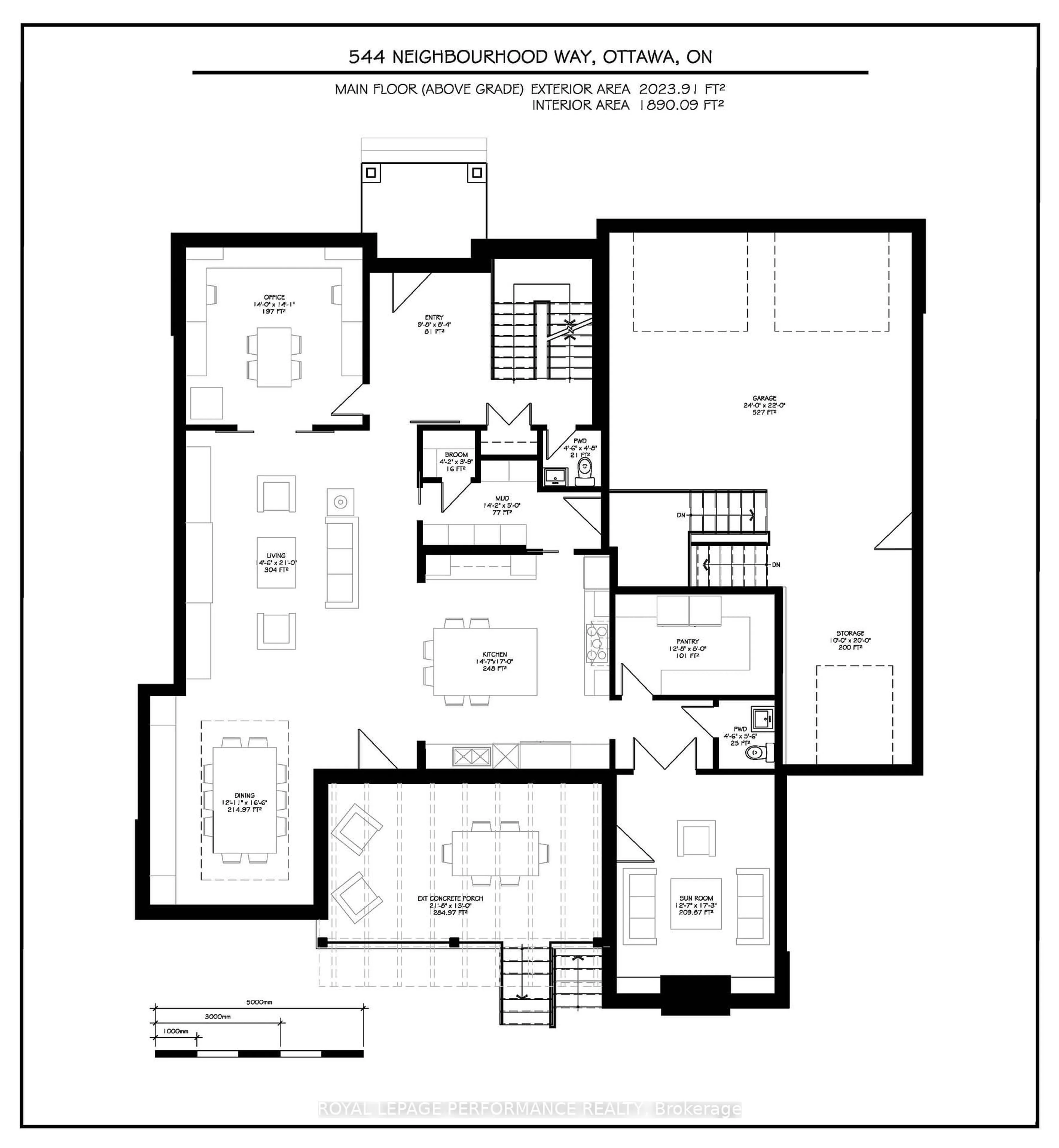 Floor plan for 544 Neighbourhood Way, Ottawa Ontario K1G 0J2