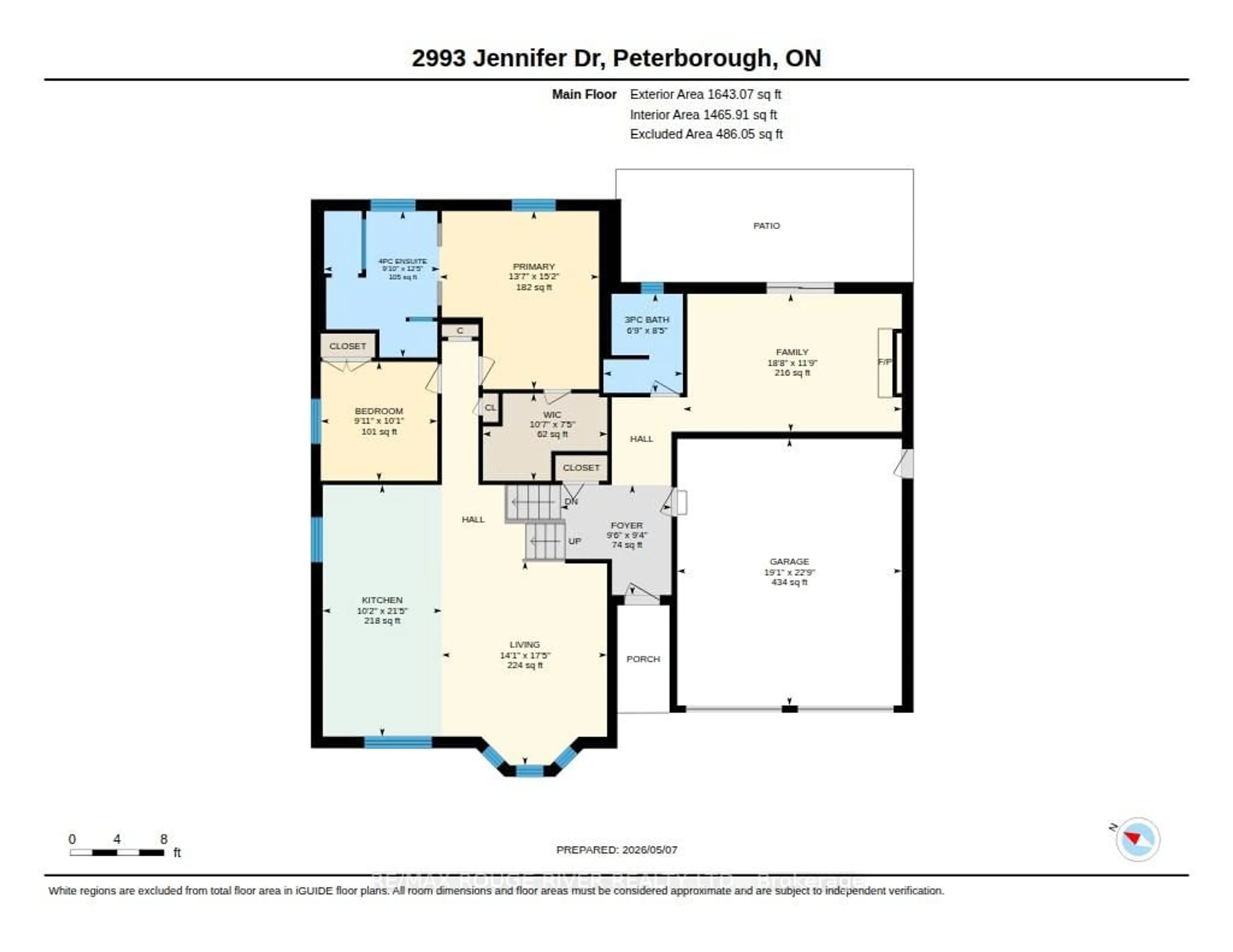 Floor plan for 2993 Jennifer Dr, Peterborough Ontario K9L 1Y6