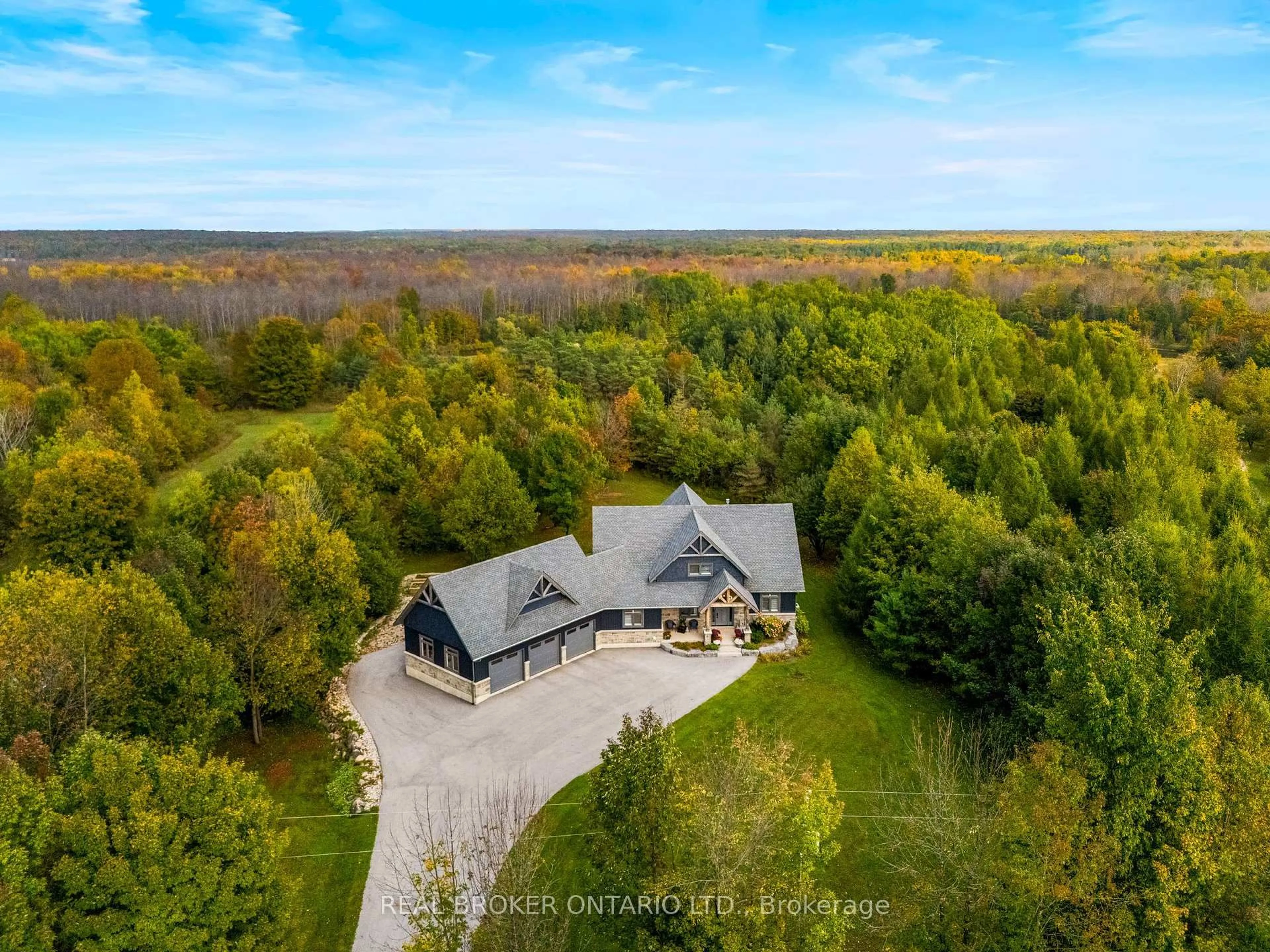 A pic from outside/outdoor area/front of a property/back of a property/a pic from drone, unknown for 70167 Zion Church Rd, Georgian Bluffs Ontario N0H 2T0