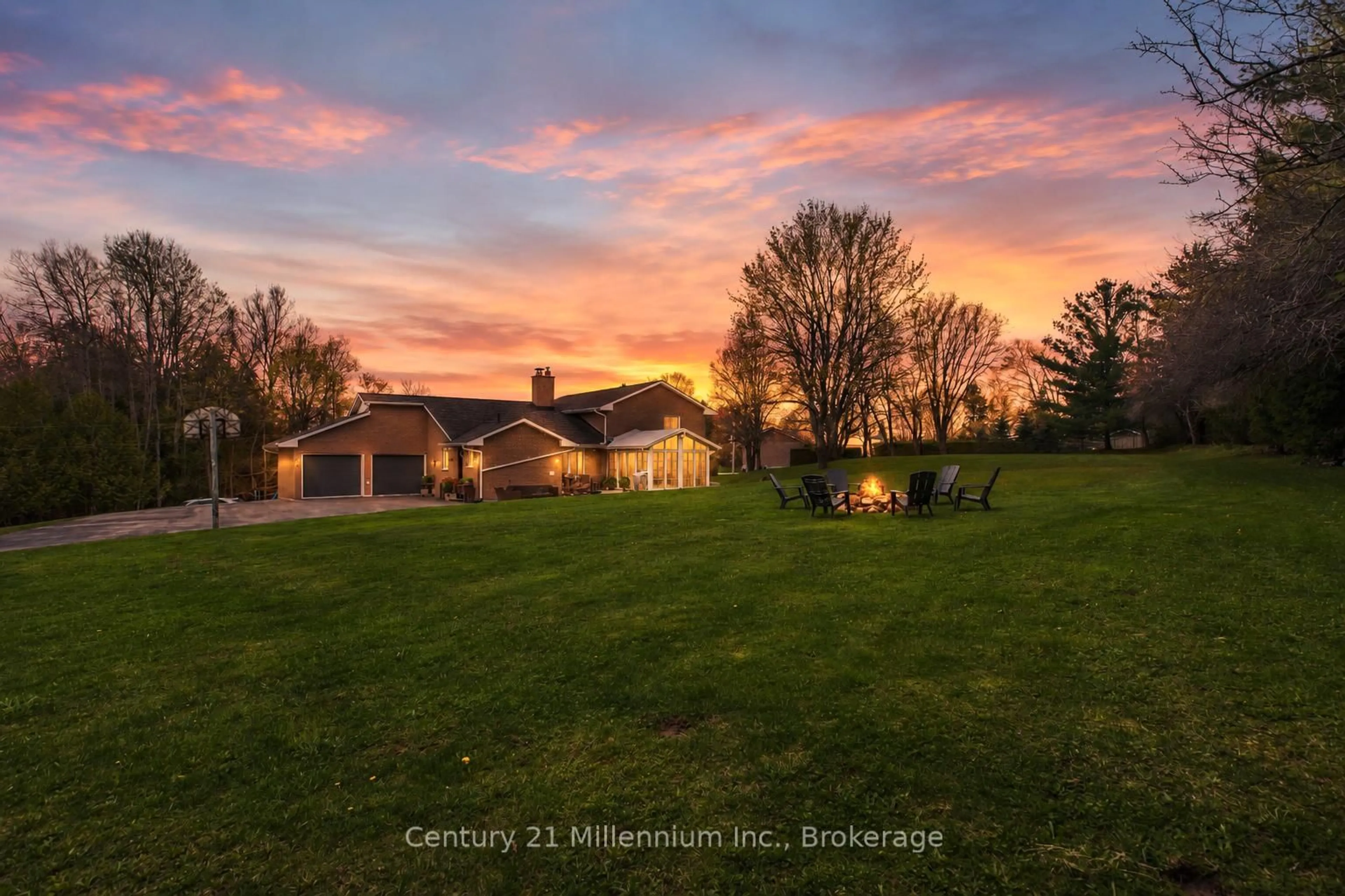 A pic from outside/outdoor area/front of a property/back of a property/a pic from drone, mountain view for 13 Highland Dr, Grey Highlands Ontario N0C 1E0