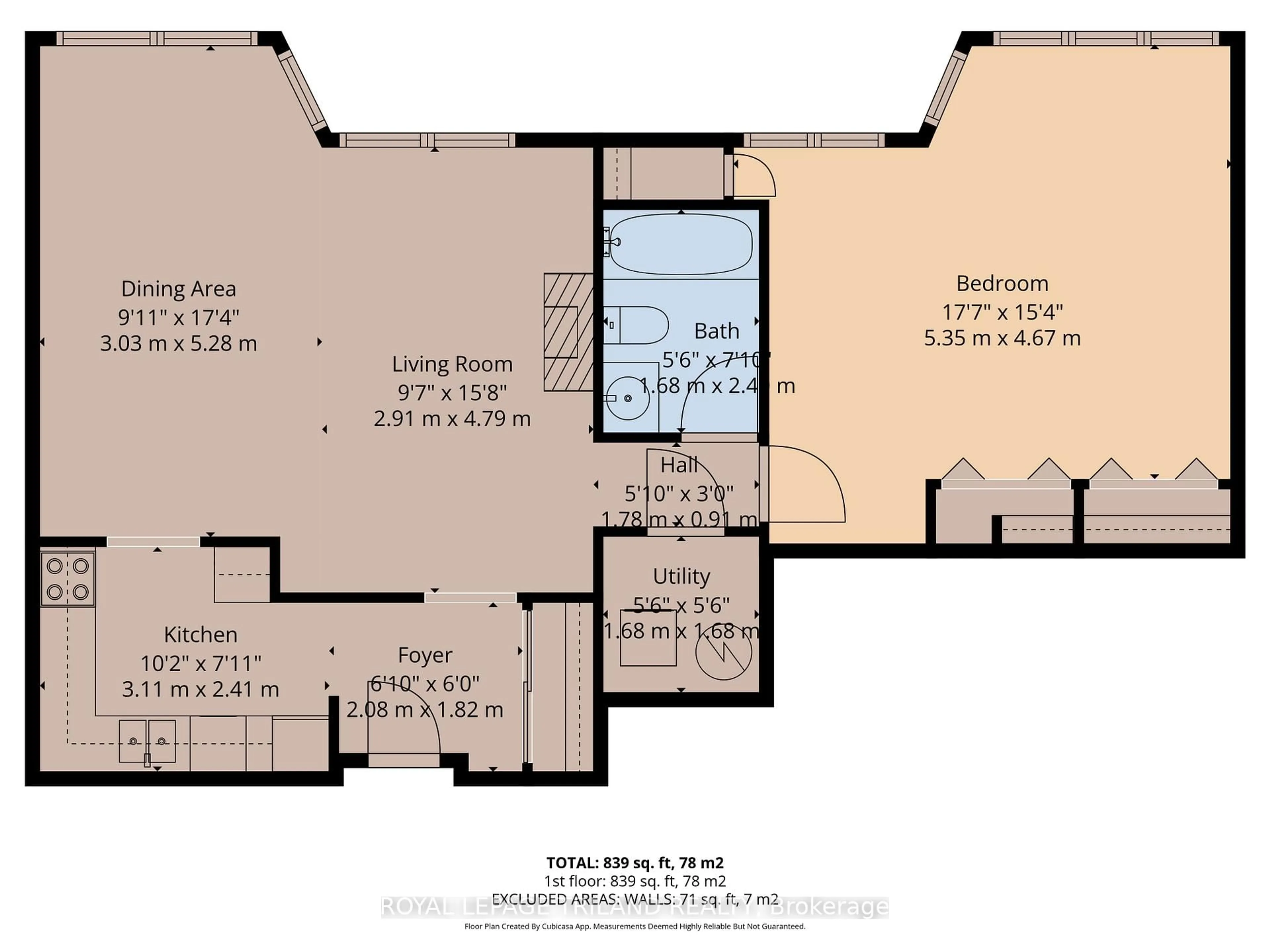 Floor plan for 127 Belmont Dr #810, London South Ontario N6J 4J7