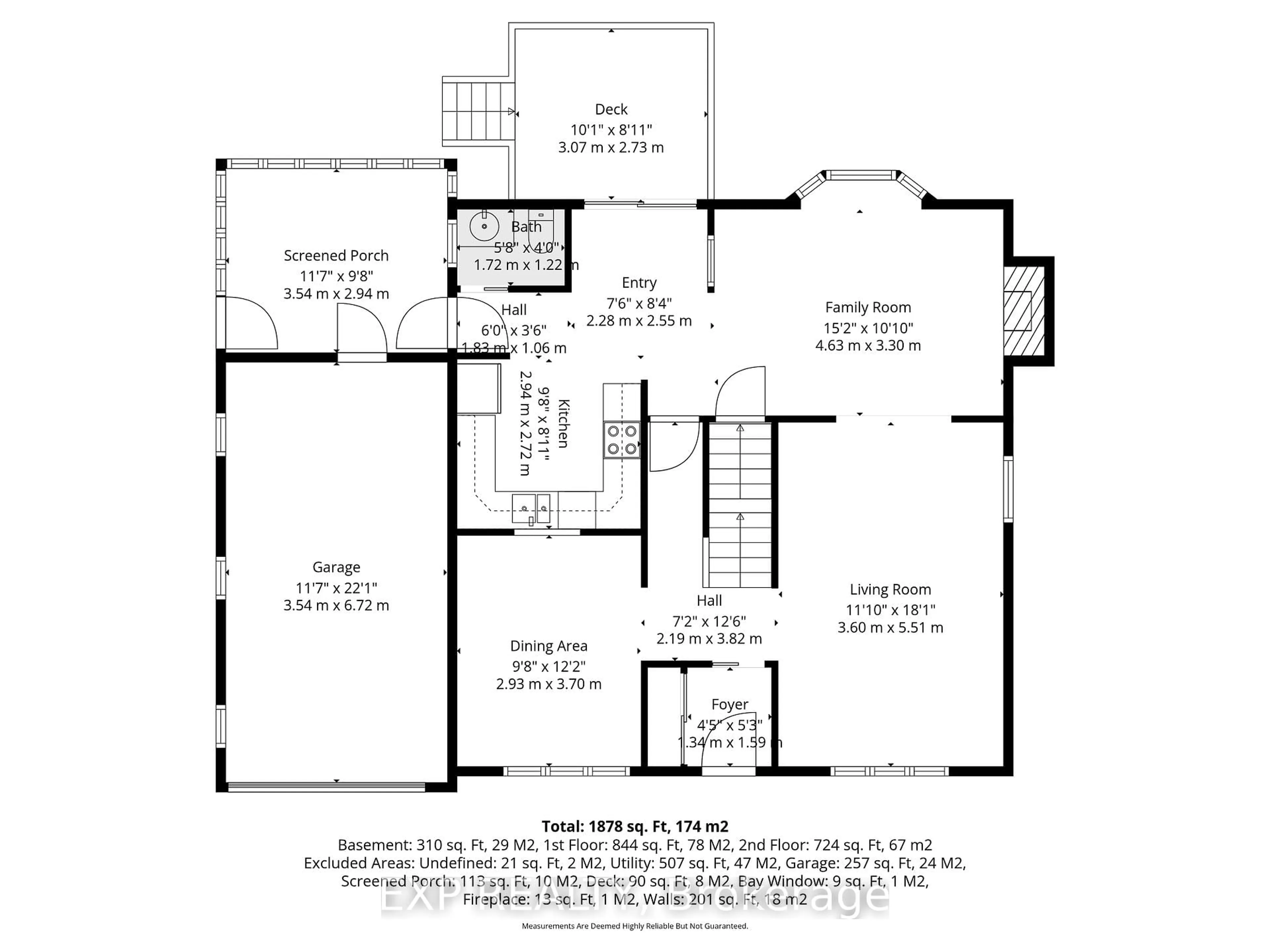 Floor plan for 652 Glenhurst Cres, Ottawa Ontario K1J 7B7