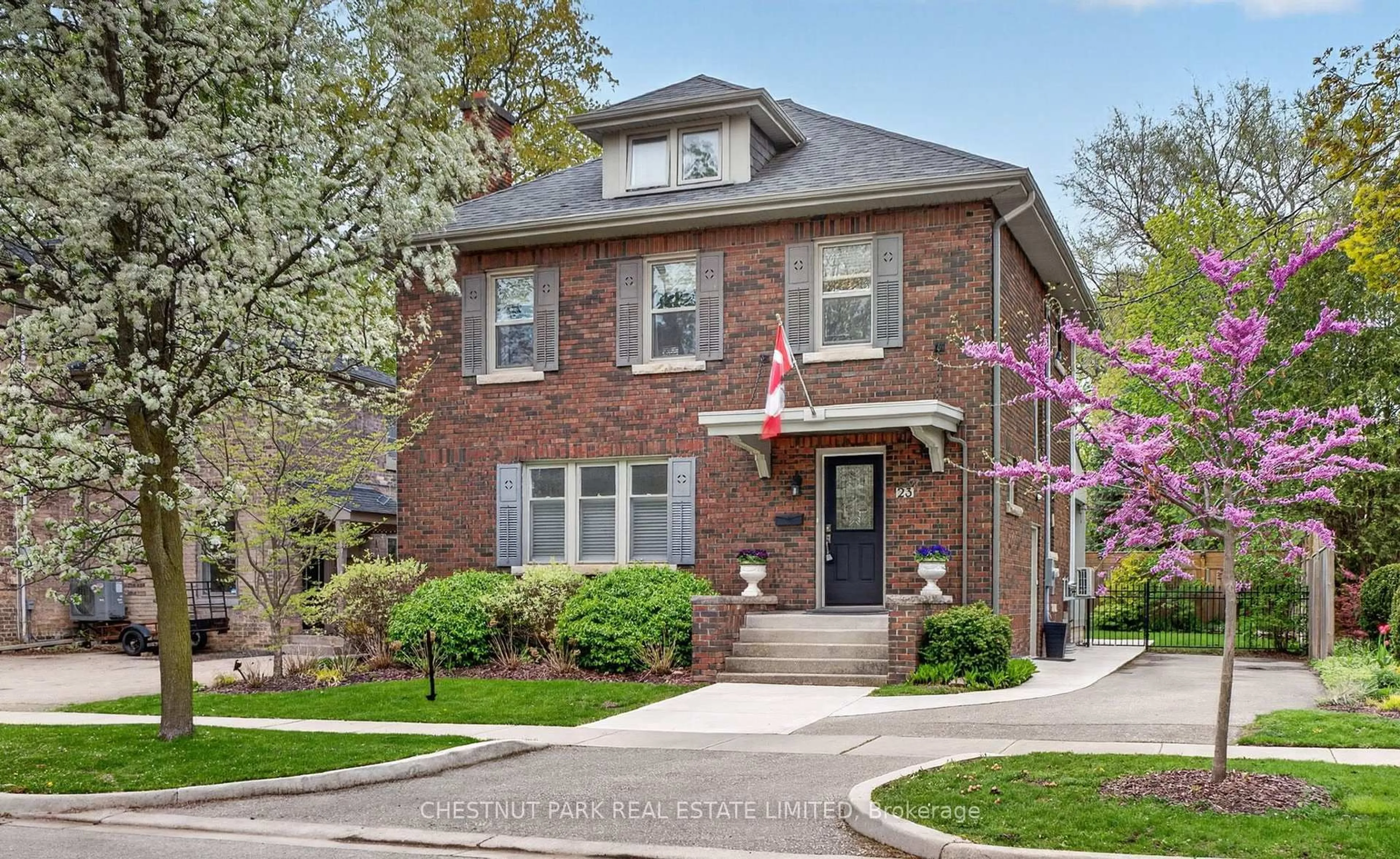 Home with brick exterior material, street for 23 Maple Ave, Brantford Ontario N3T 4B4