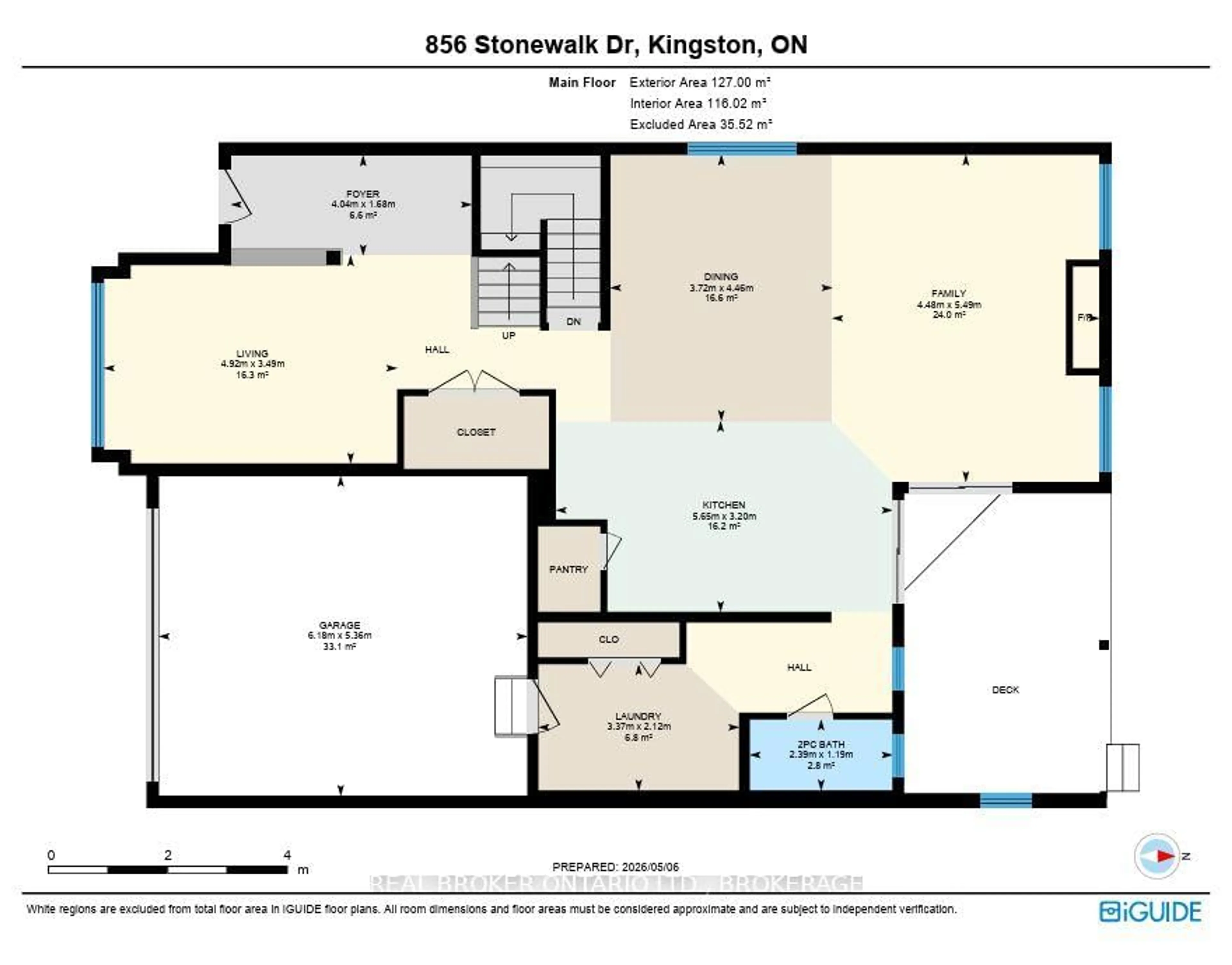 Floor plan for 856 STONEWALK Dr, Kingston Ontario K7K 0H2