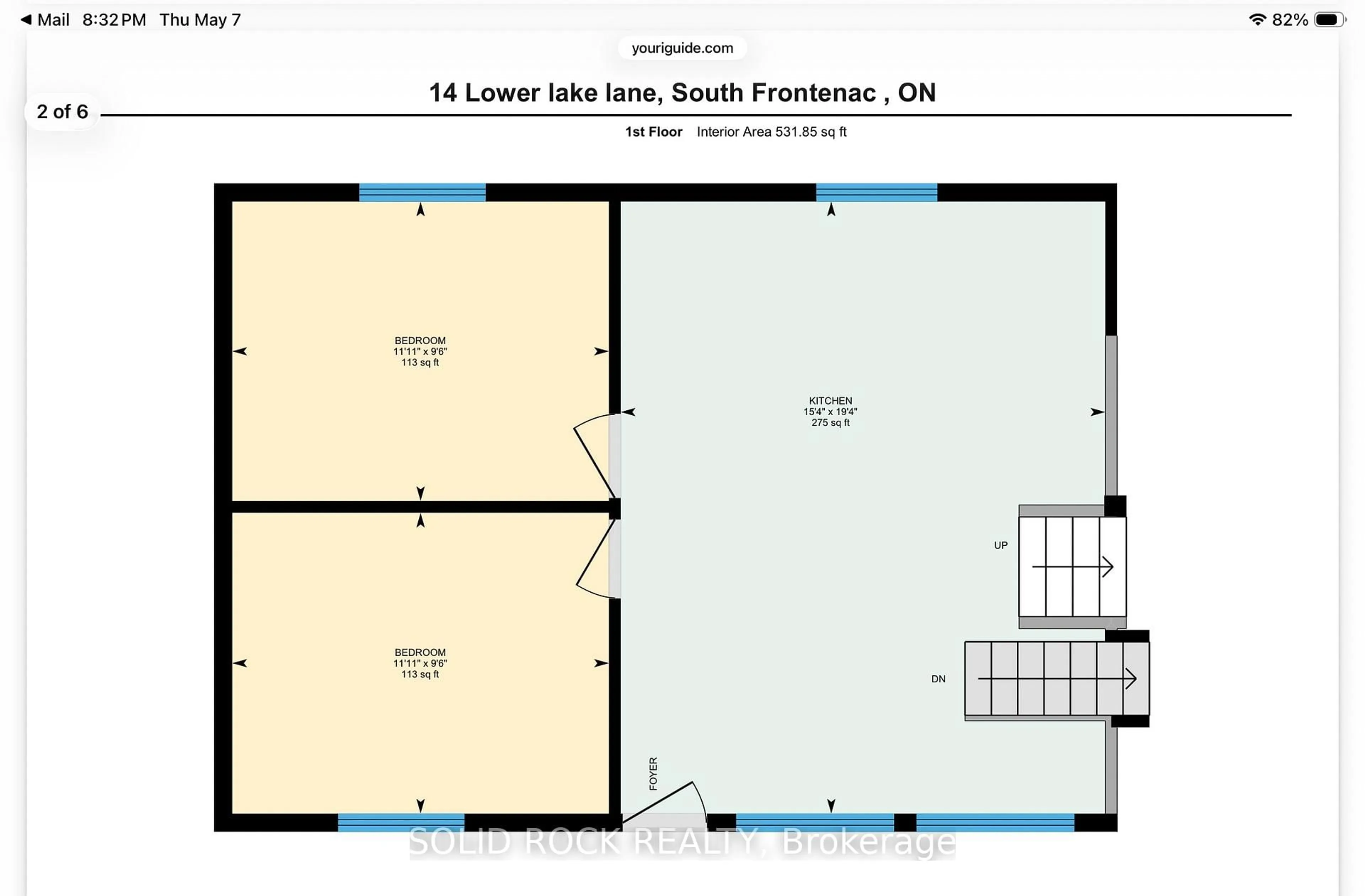 Floor plan for 14 Lower Lake Lane, Godfrey Ontario K0H 1T0