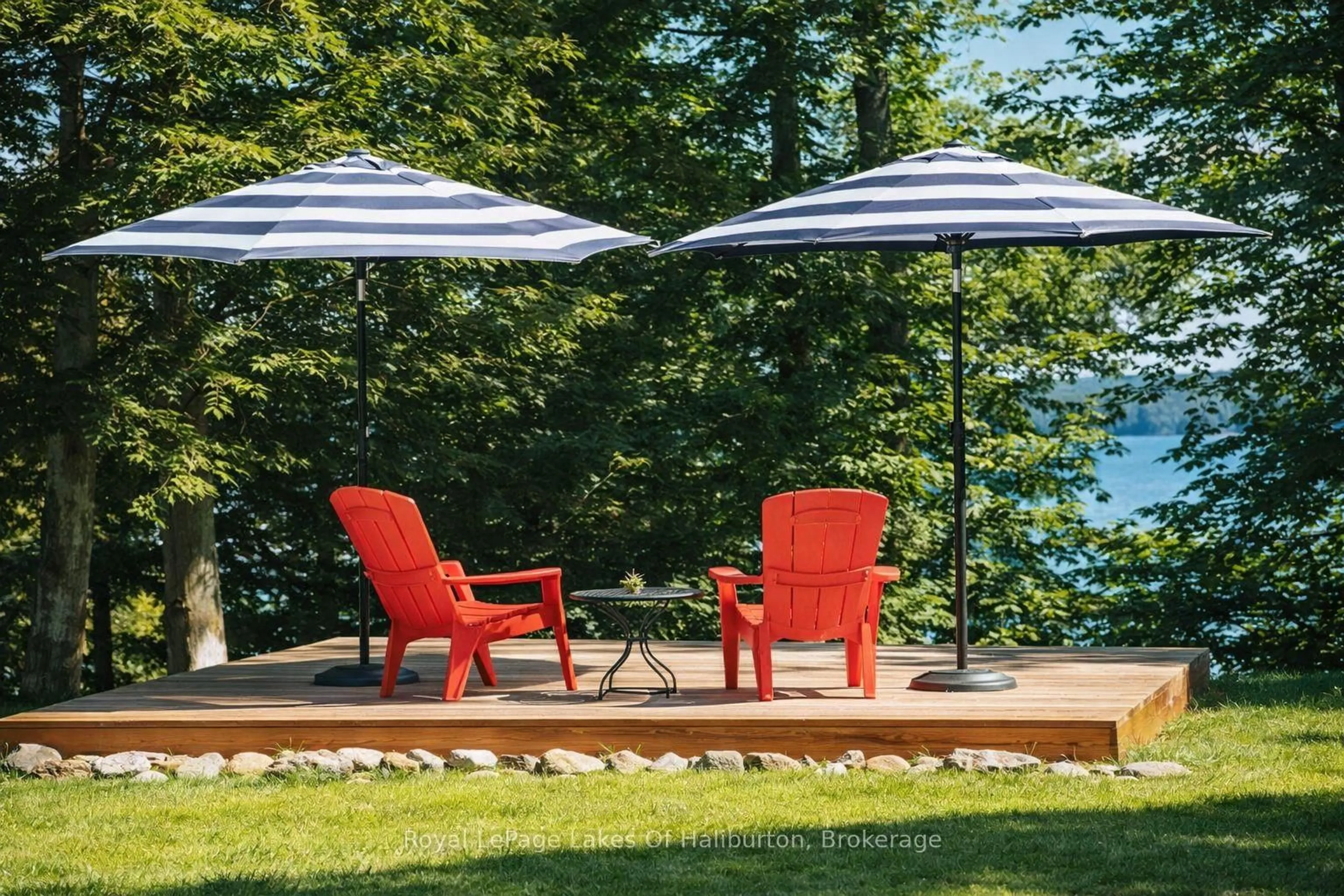 Patio, water/lake/river/ocean view for 1384 North Shore Rd, Algonquin Highlands Ontario K0M 1S0