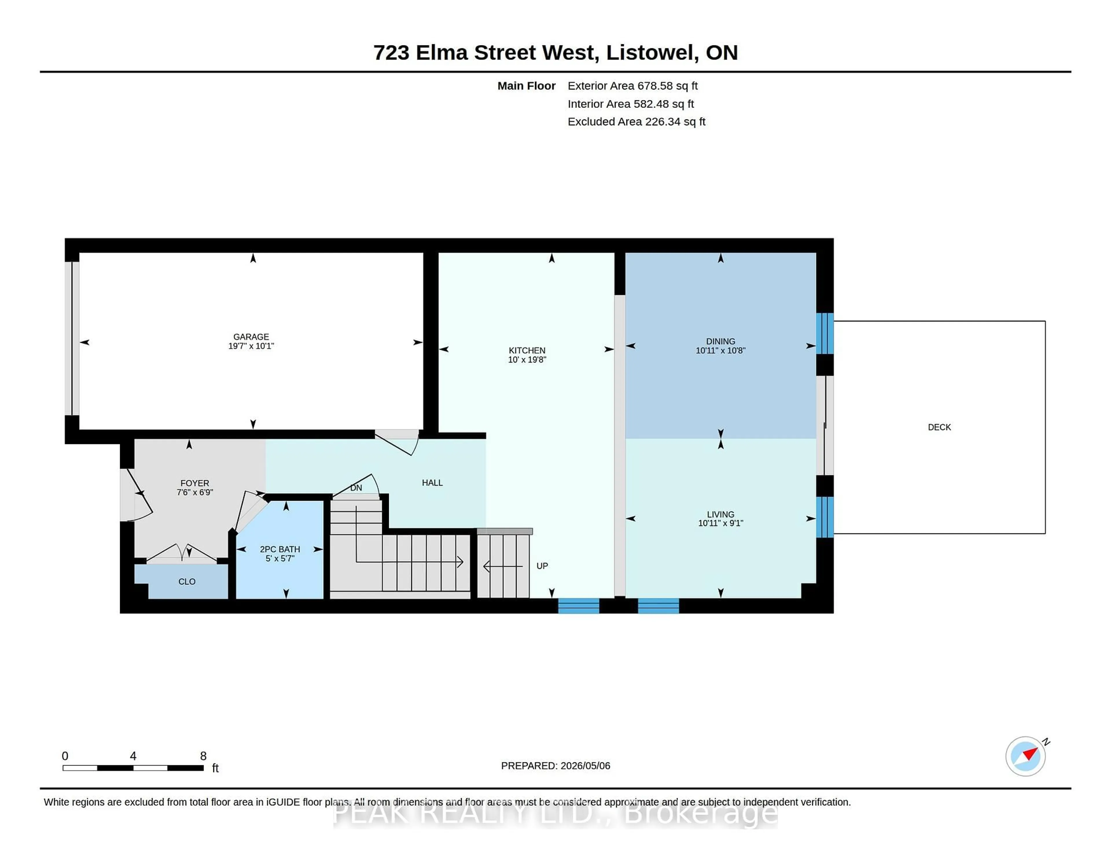 Floor plan for 723 Elma St, North Perth Ontario N4W 1W5