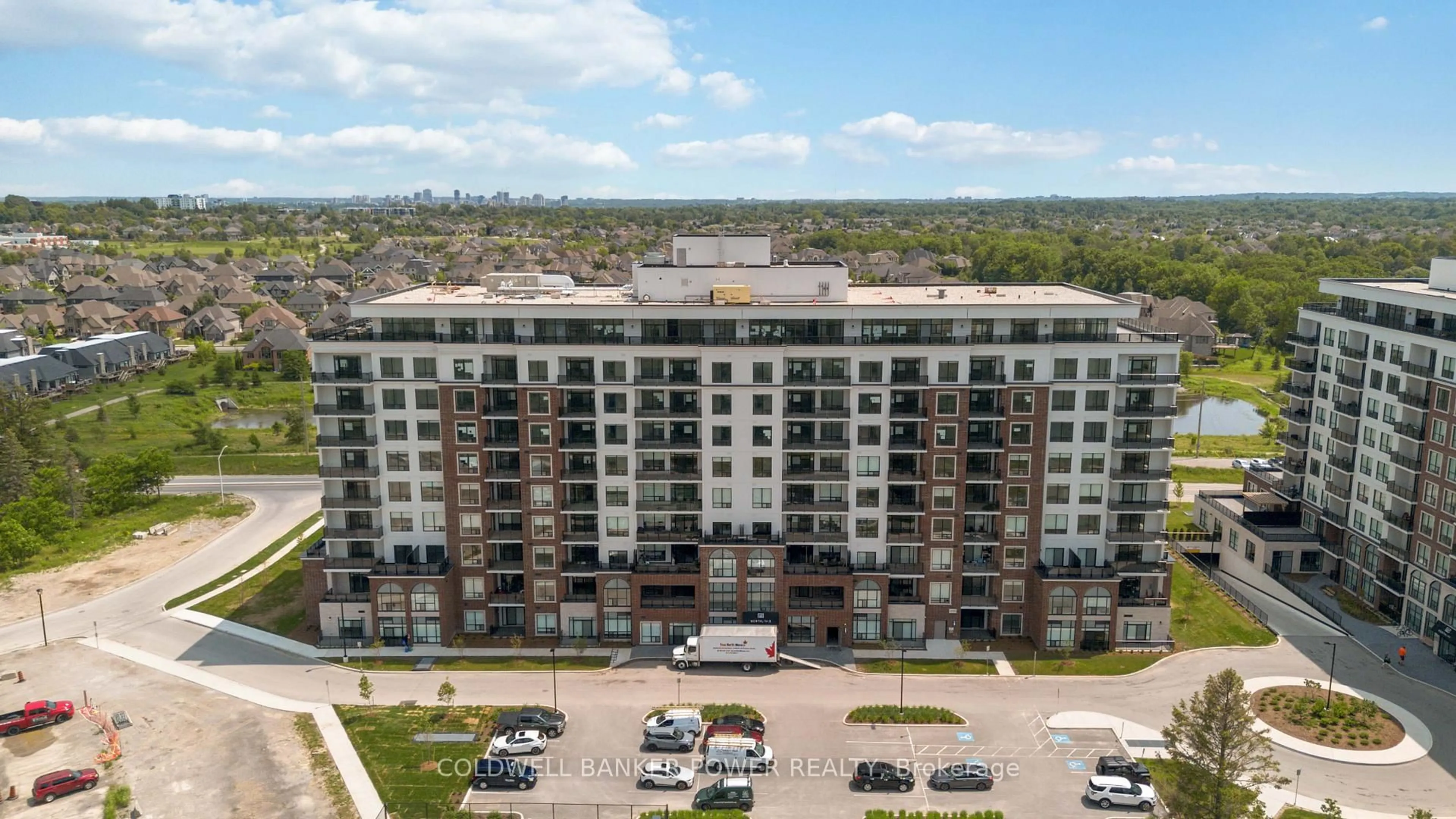 A pic from outside/outdoor area/front of a property/back of a property/a pic from drone, building for 480 Callaway Rd #401, London North Ontario N6G 0Z2