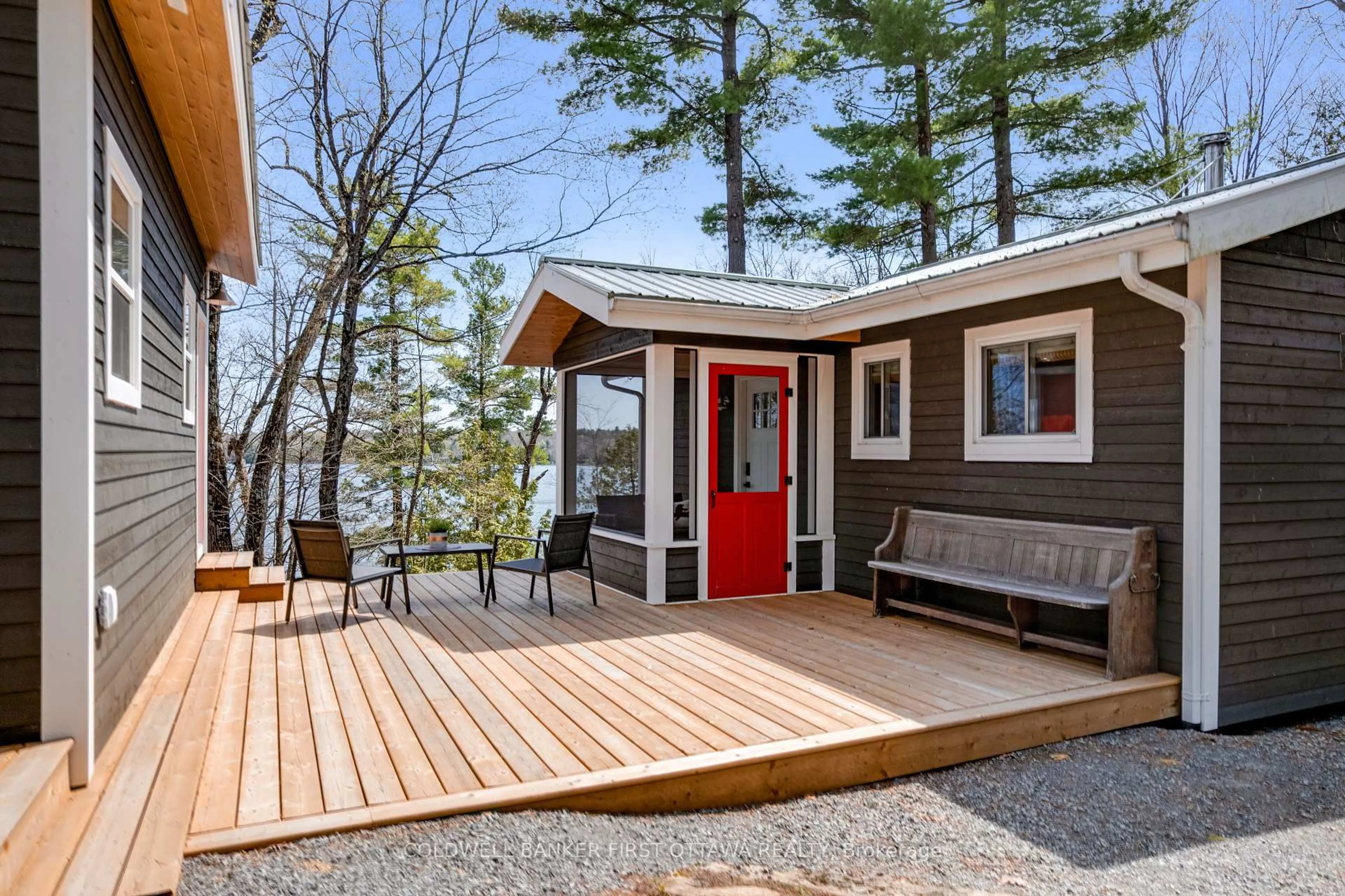 Patio, water/lake/river/ocean view for 119 Farren Lake Lane 22, Maberly Ontario K0H 2B0