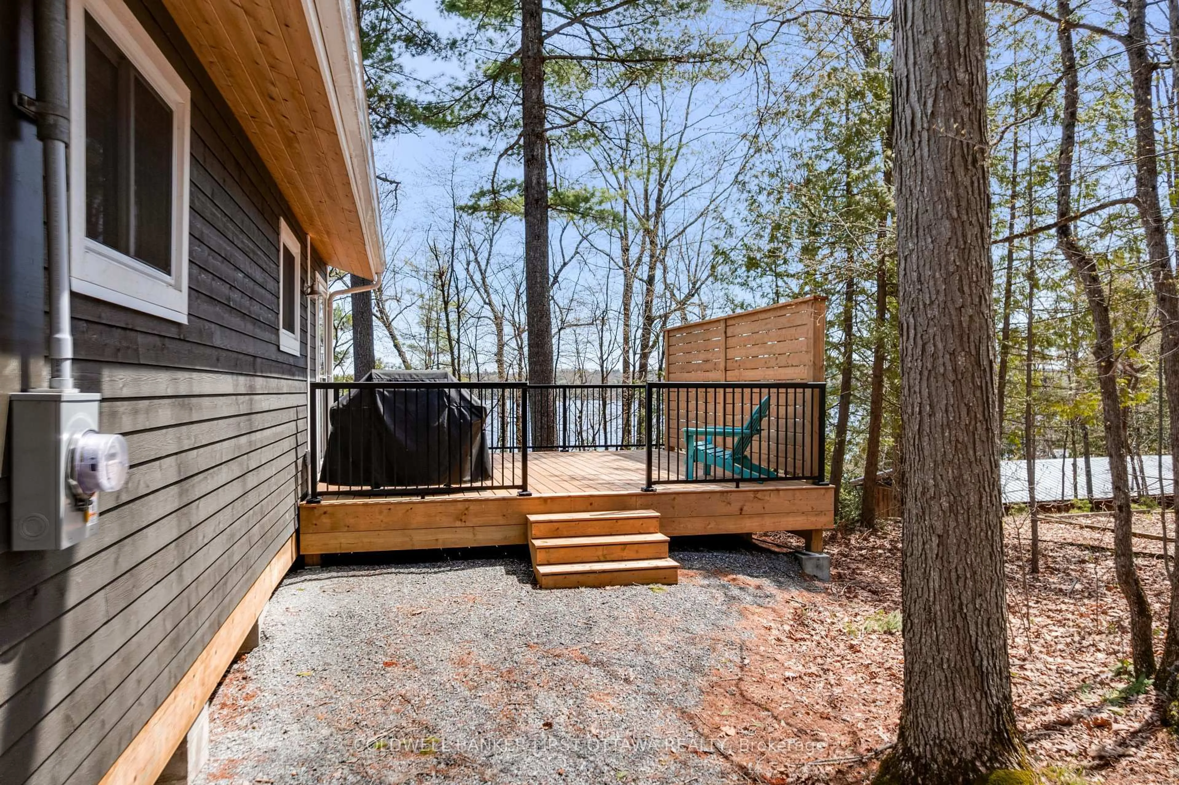 Patio, forest/trees view for 119 Farren Lake Lane 22, Maberly Ontario K0H 2B0