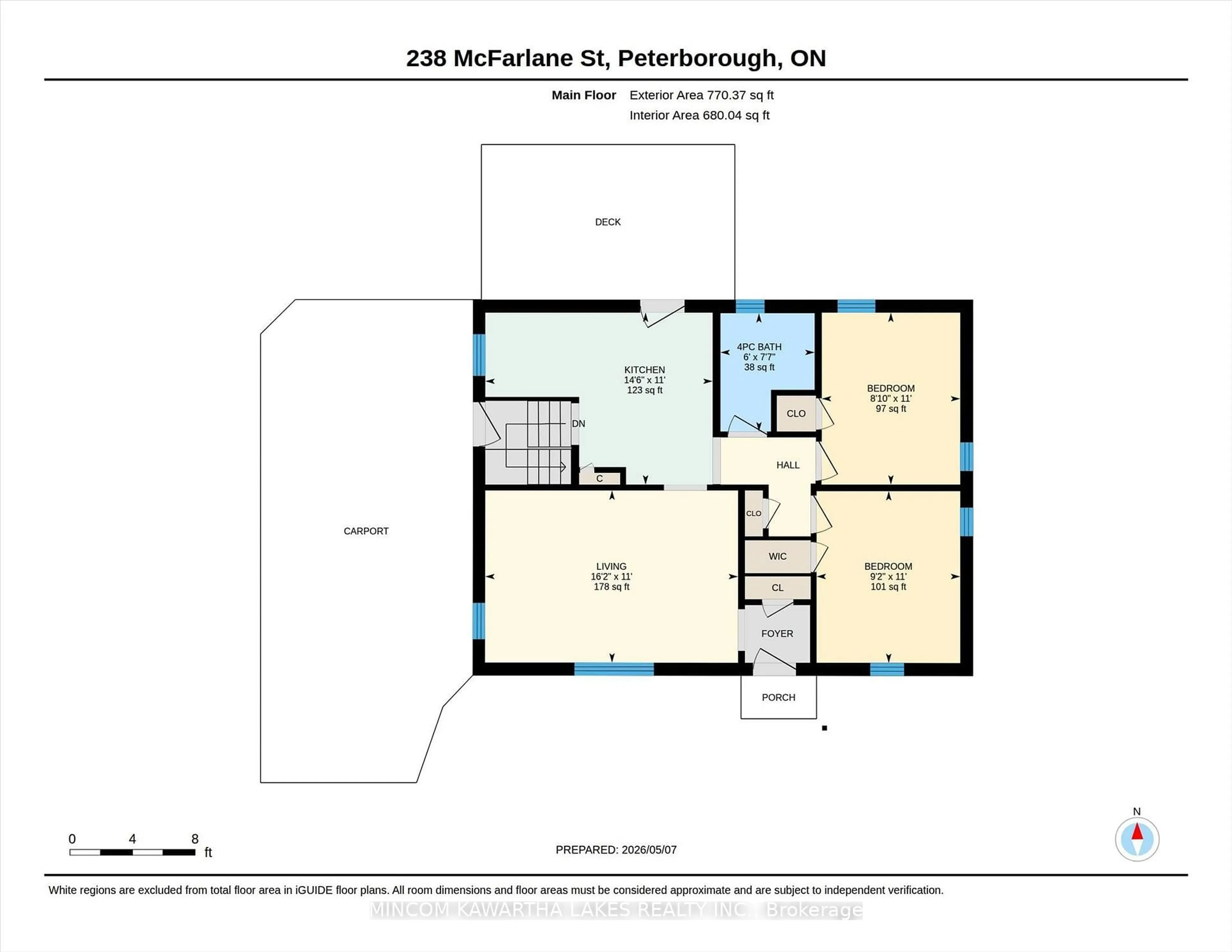 Floor plan for 238 Mcfarlane St, Peterborough Ontario K9H 1K3