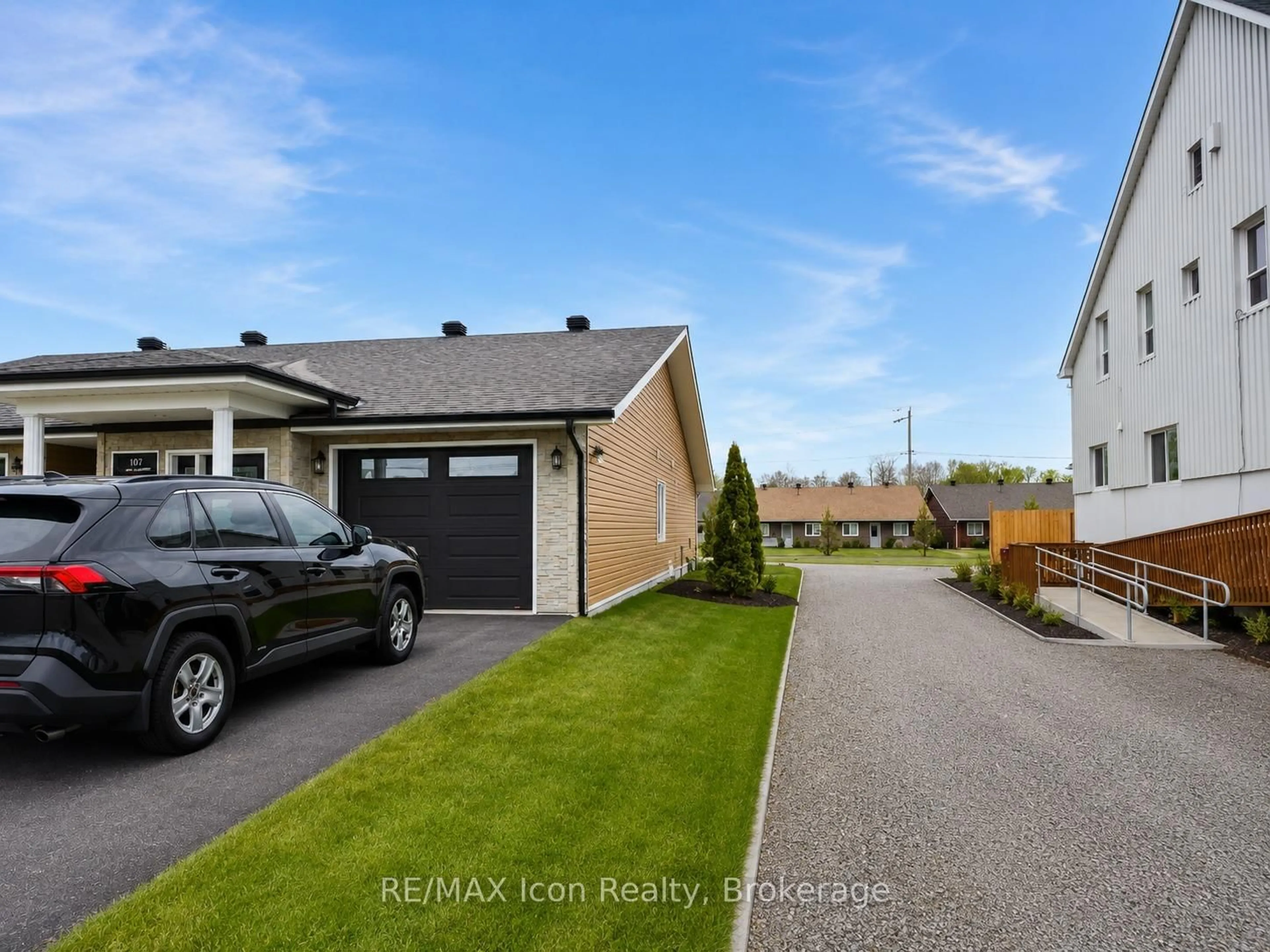 A pic from outside/outdoor area/front of a property/back of a property/a pic from drone, street for 107 Third St, West Nipissing Ontario P2B 3E1