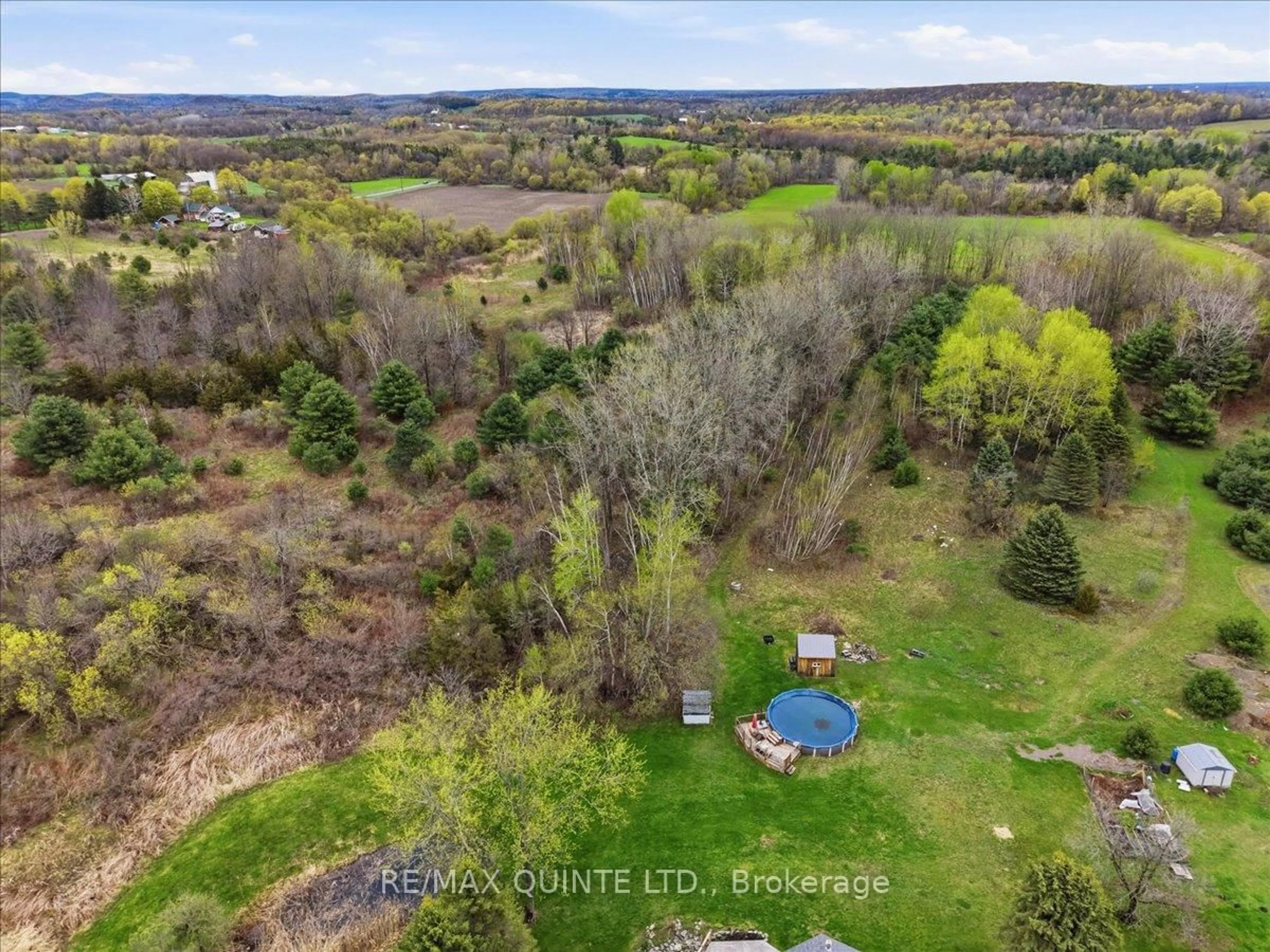 A pic from outside/outdoor area/front of a property/back of a property/a pic from drone, water/lake/river/ocean view for 1325 County Rd 40, Ingleside Ontario K8V 5P4