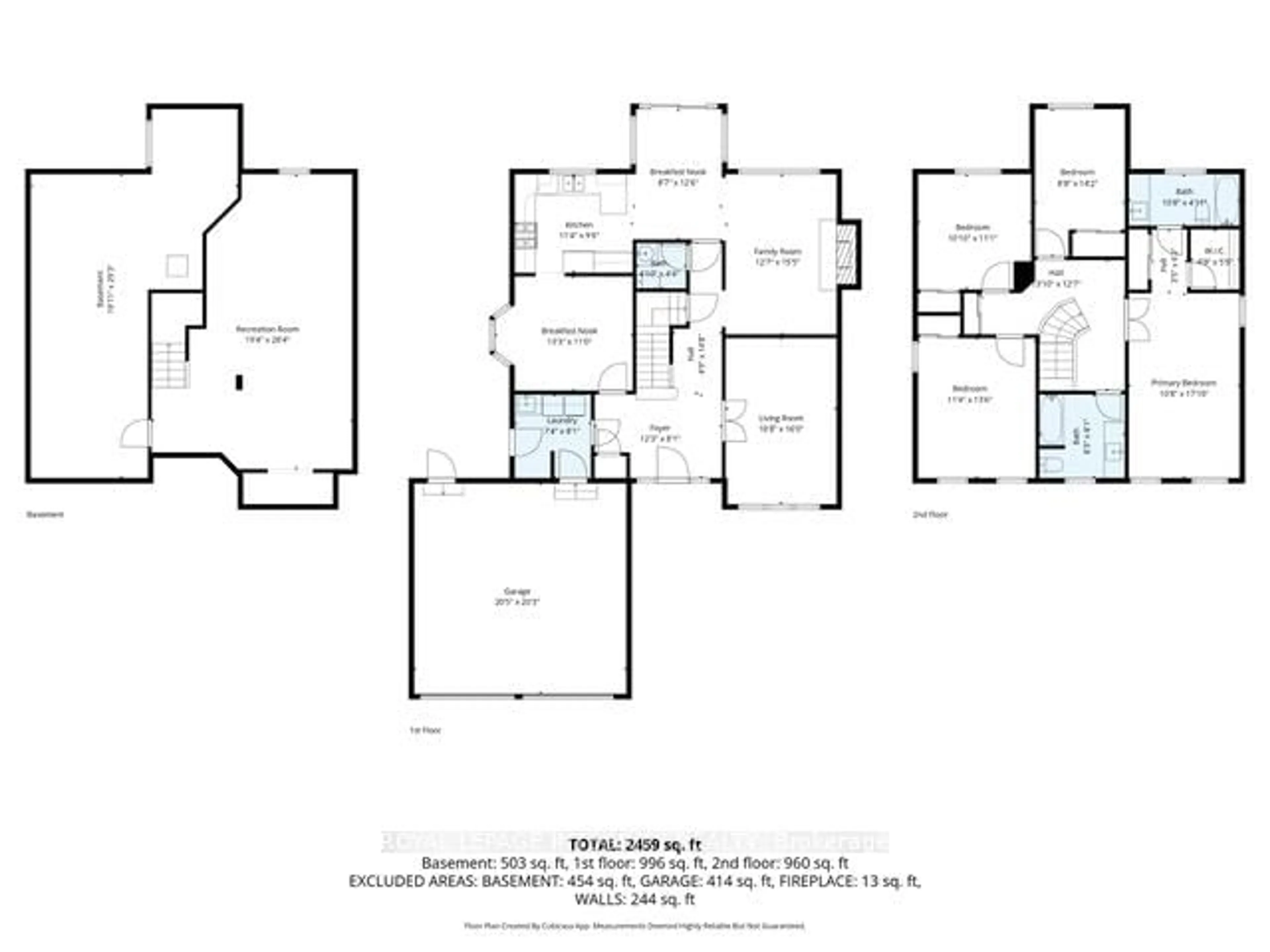 Floor plan for 1393 Bouton D'Or Way, Ottawa Ontario K1E 3L3
