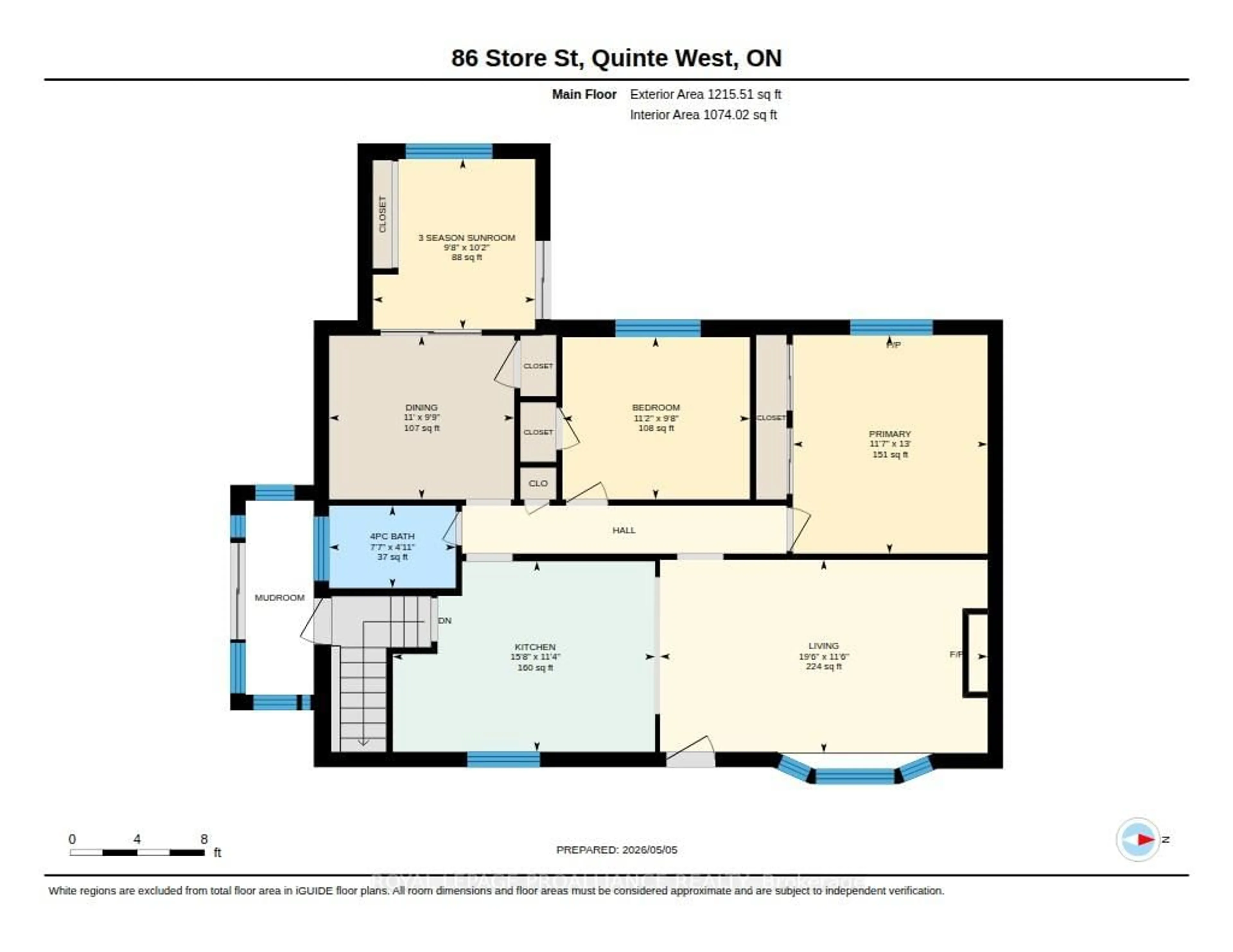 Floor plan for 86 Store St, Quinte West Ontario K8V 4J2