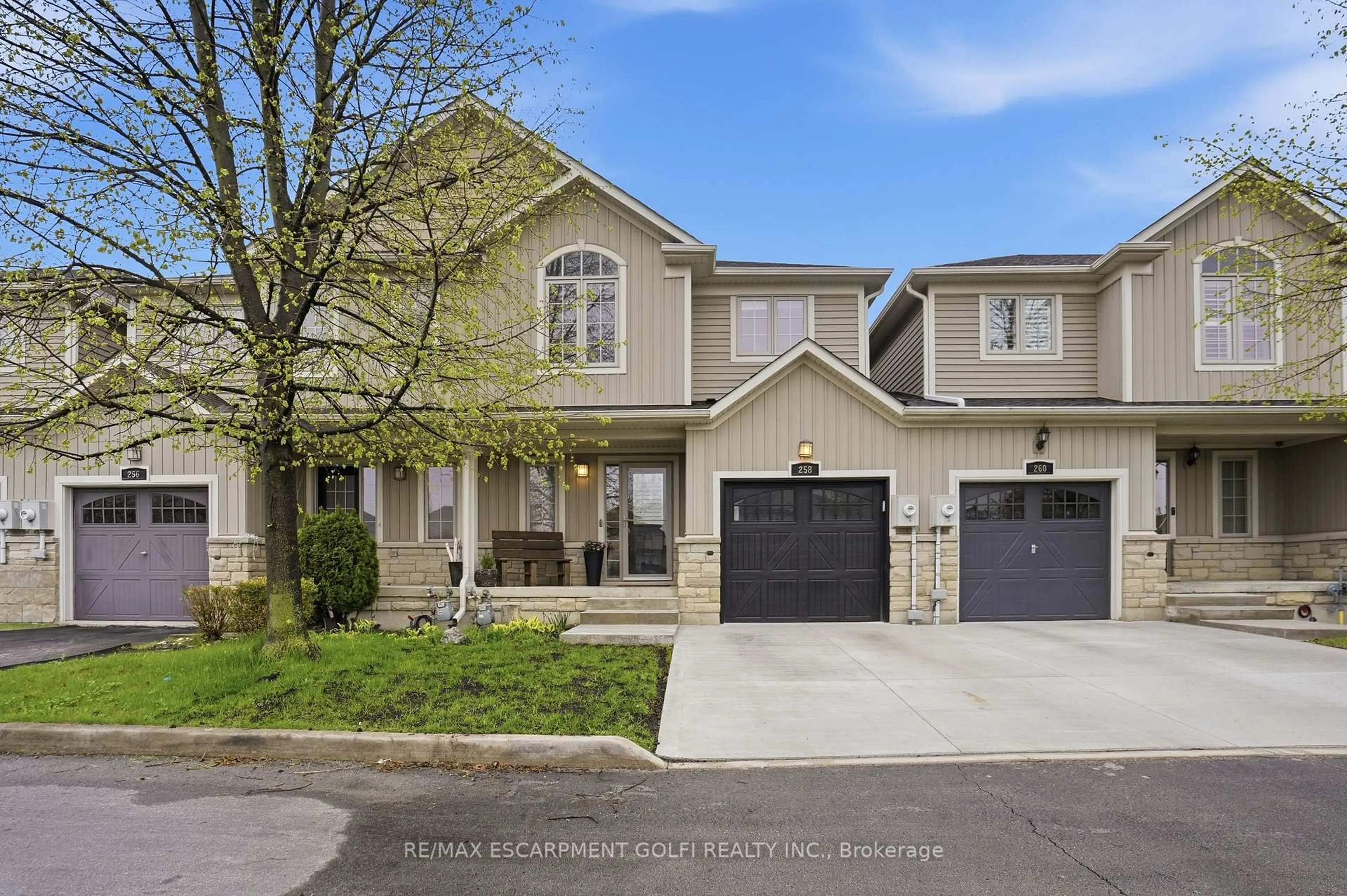 Home with vinyl exterior material, street for 258 Fall Fair Way, Hamilton Ontario L0R 1C0